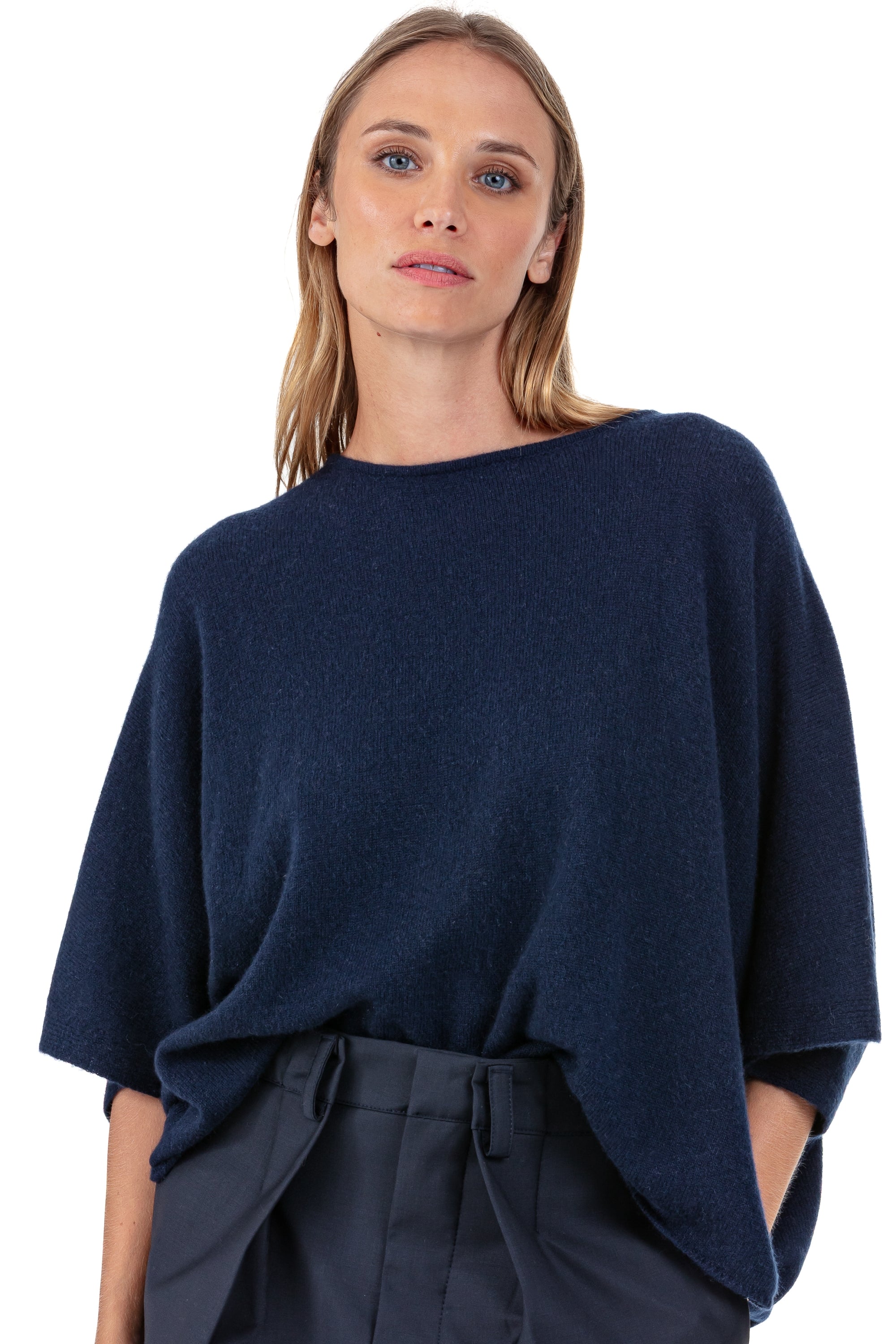 Pythagore women's cashmere jumper - marine foncé - Mahogany