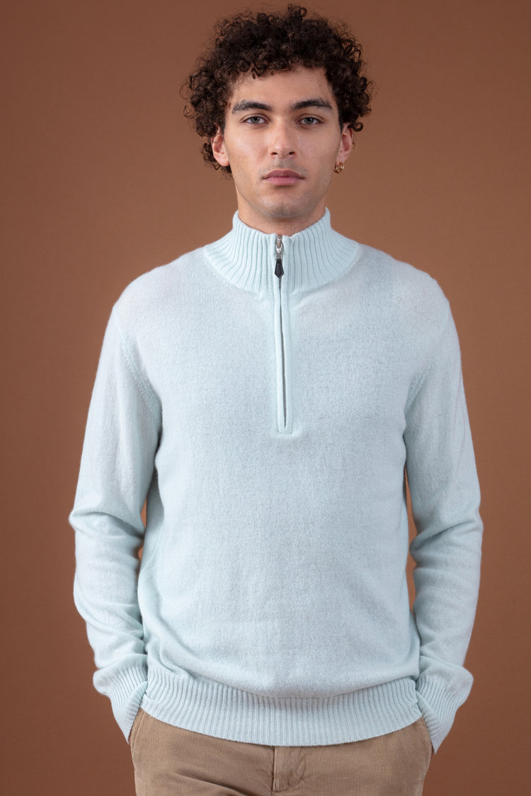 Men's cashmere Chazam scarf - aqua - Mahogany