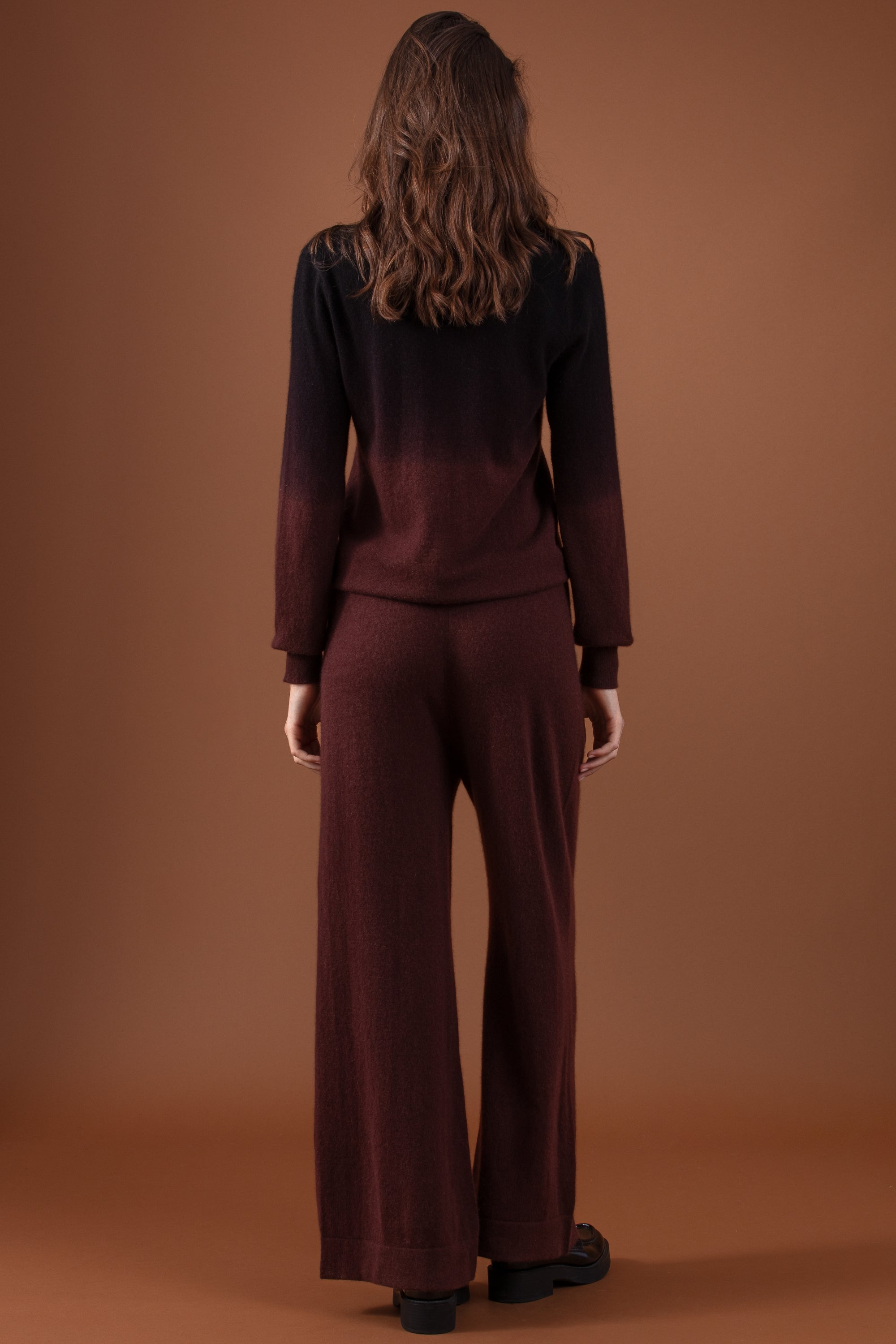 Rialto en cachemire femme - Vue 3 - cinnabar / noir - Mahogany