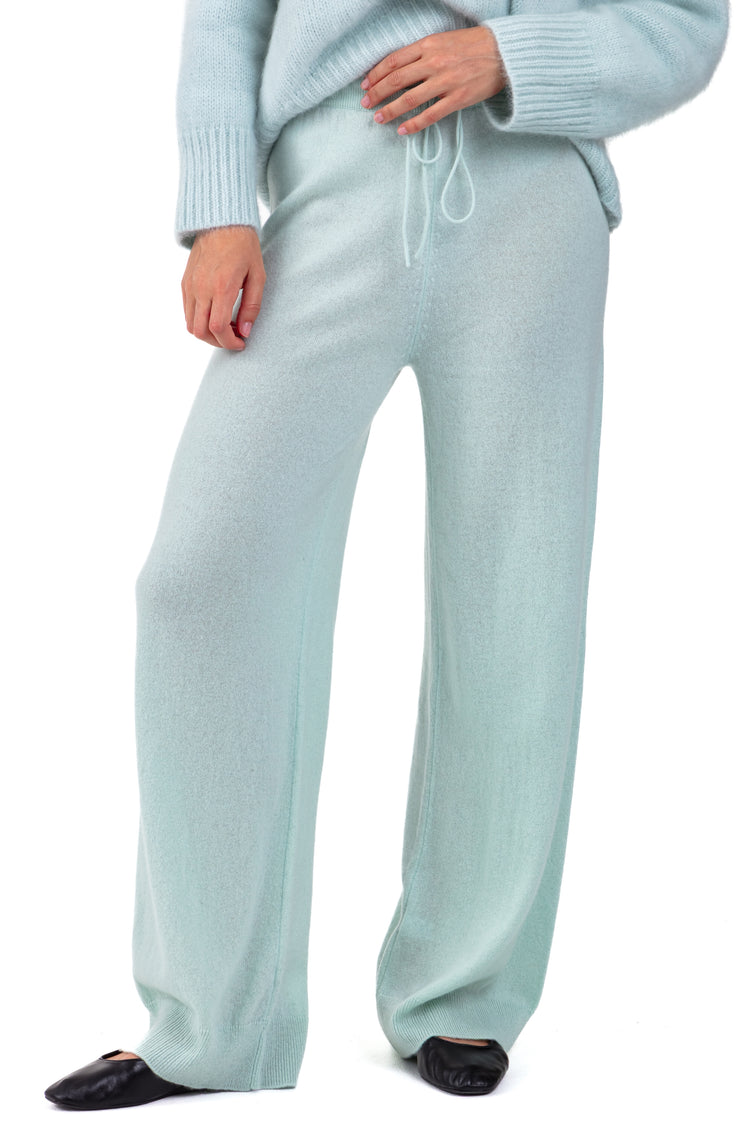 Cashmere trousers, 100% Cashmere, women, flared cut, fine, , Mahogany