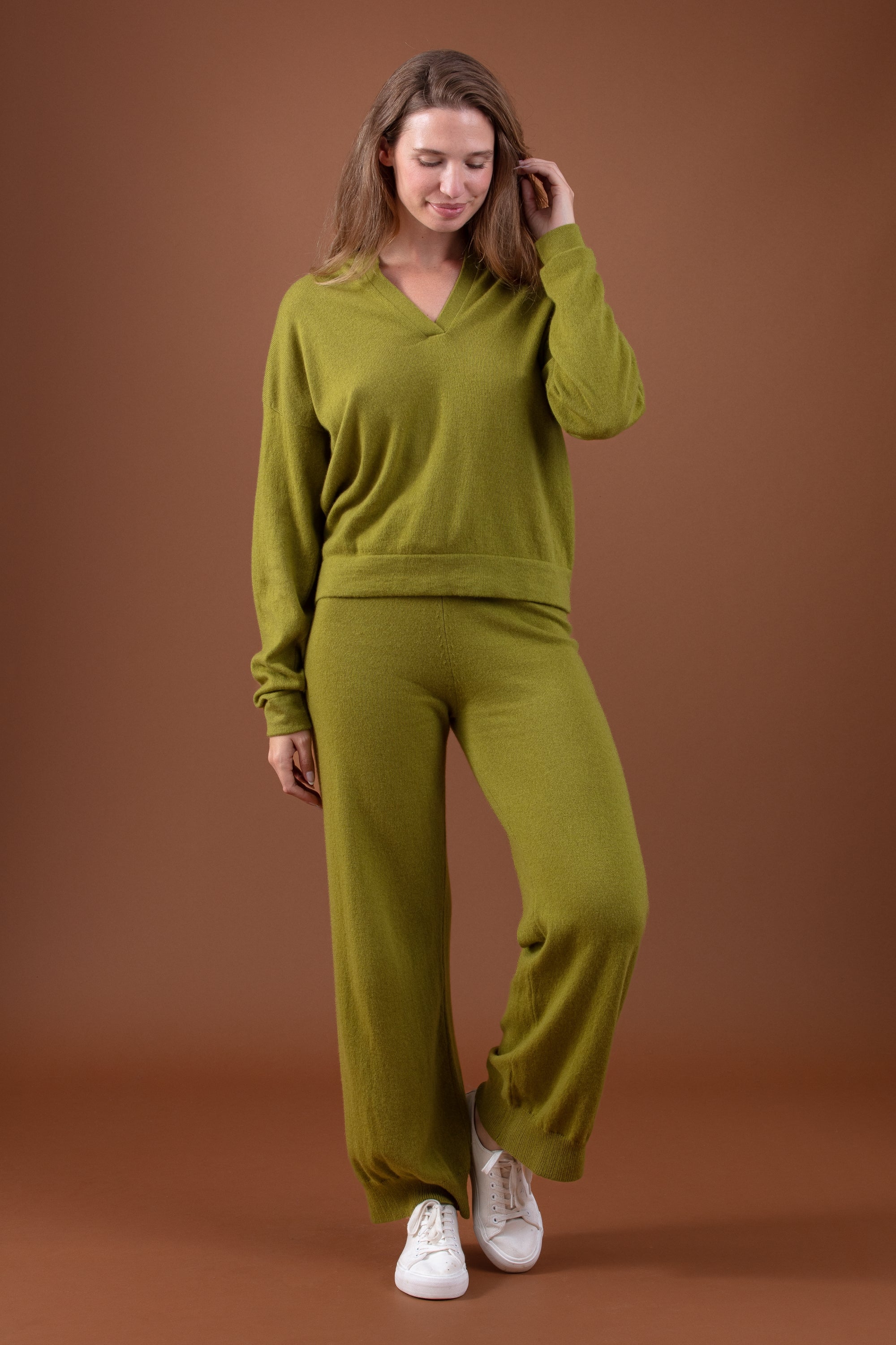 Reese women's cashmere jumper - woodbine - Mahogany