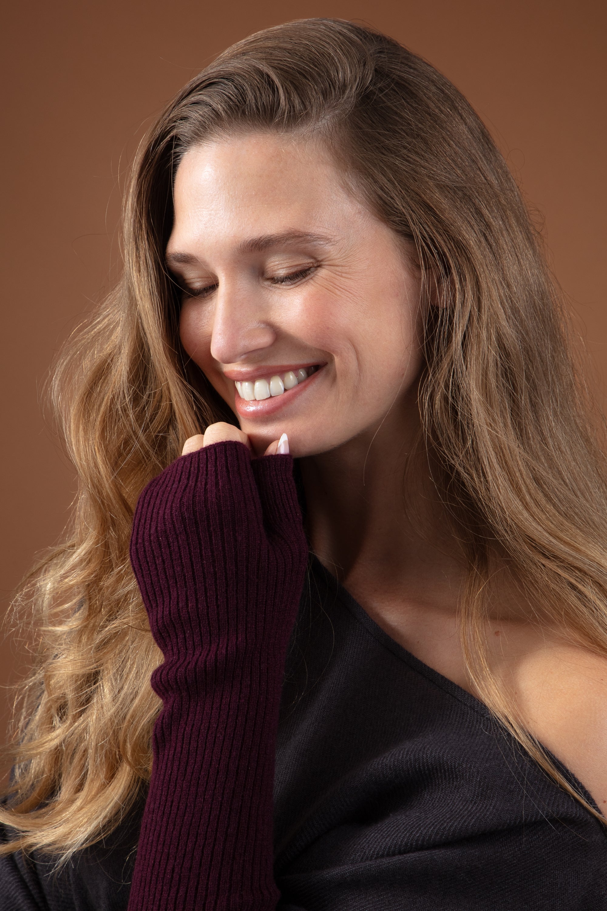 Rain women's cashmere - bordeaux - Mahogany