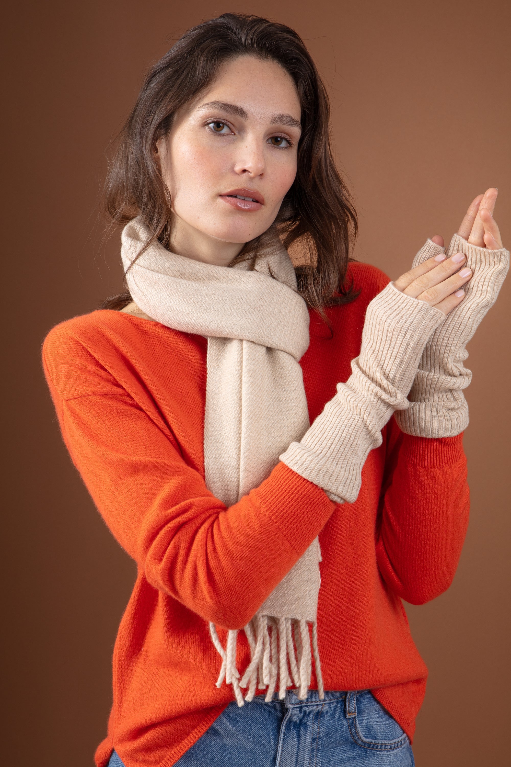 Rain women's cashmere - natural beige - Mahogany