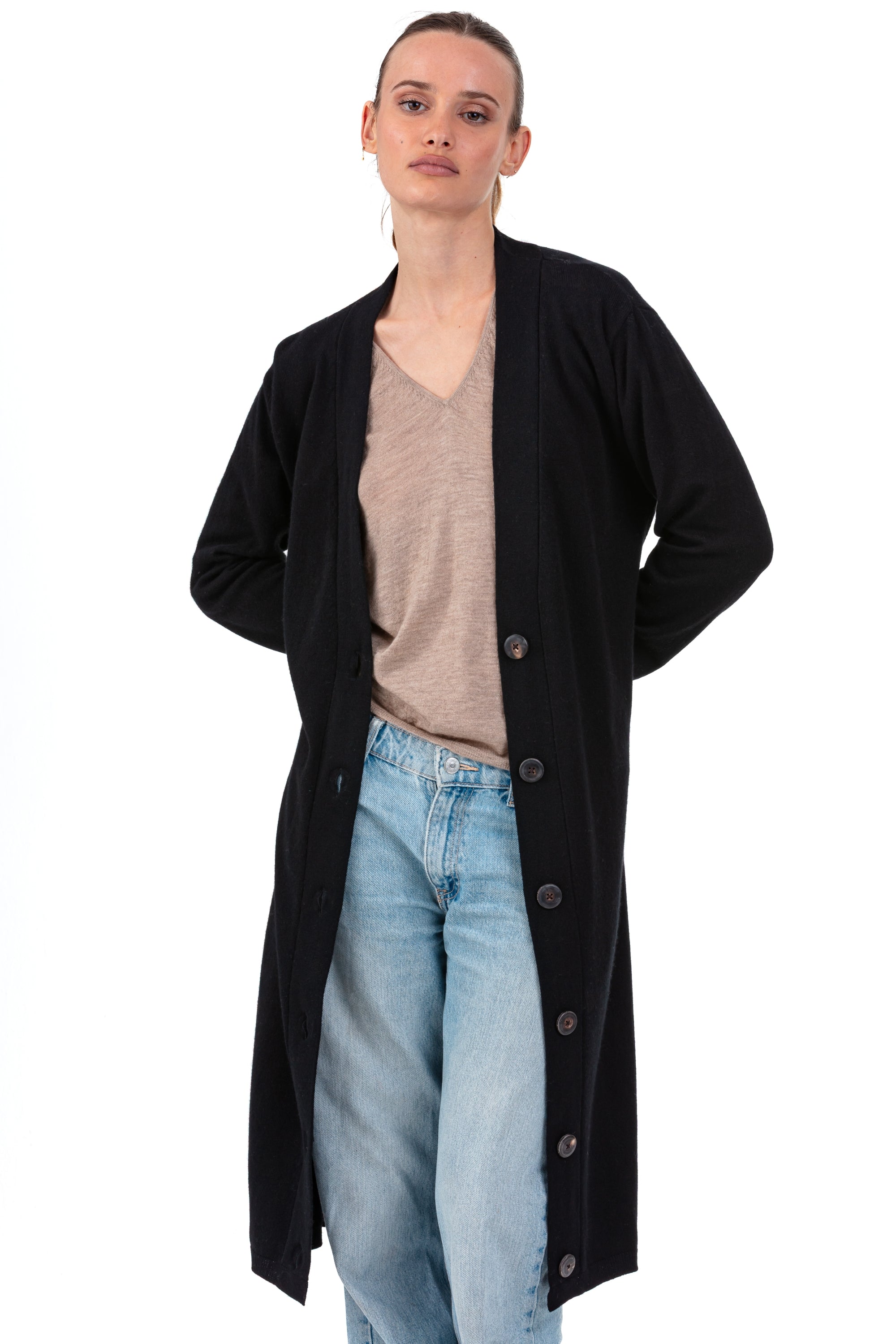 Rimini in cashmere for women - noir - Mahogany