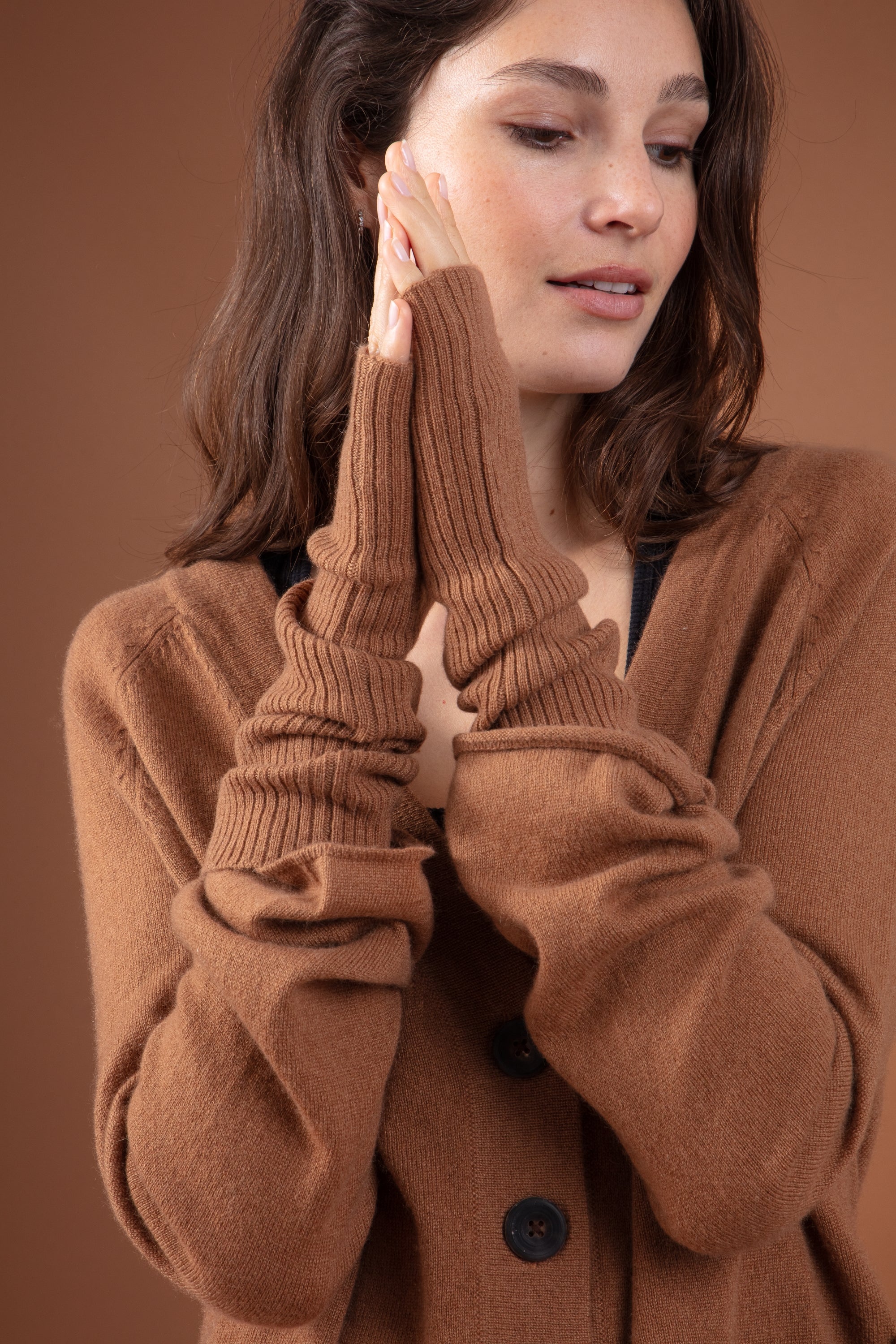 Rain women's cashmere - butterscotch - Mahogany