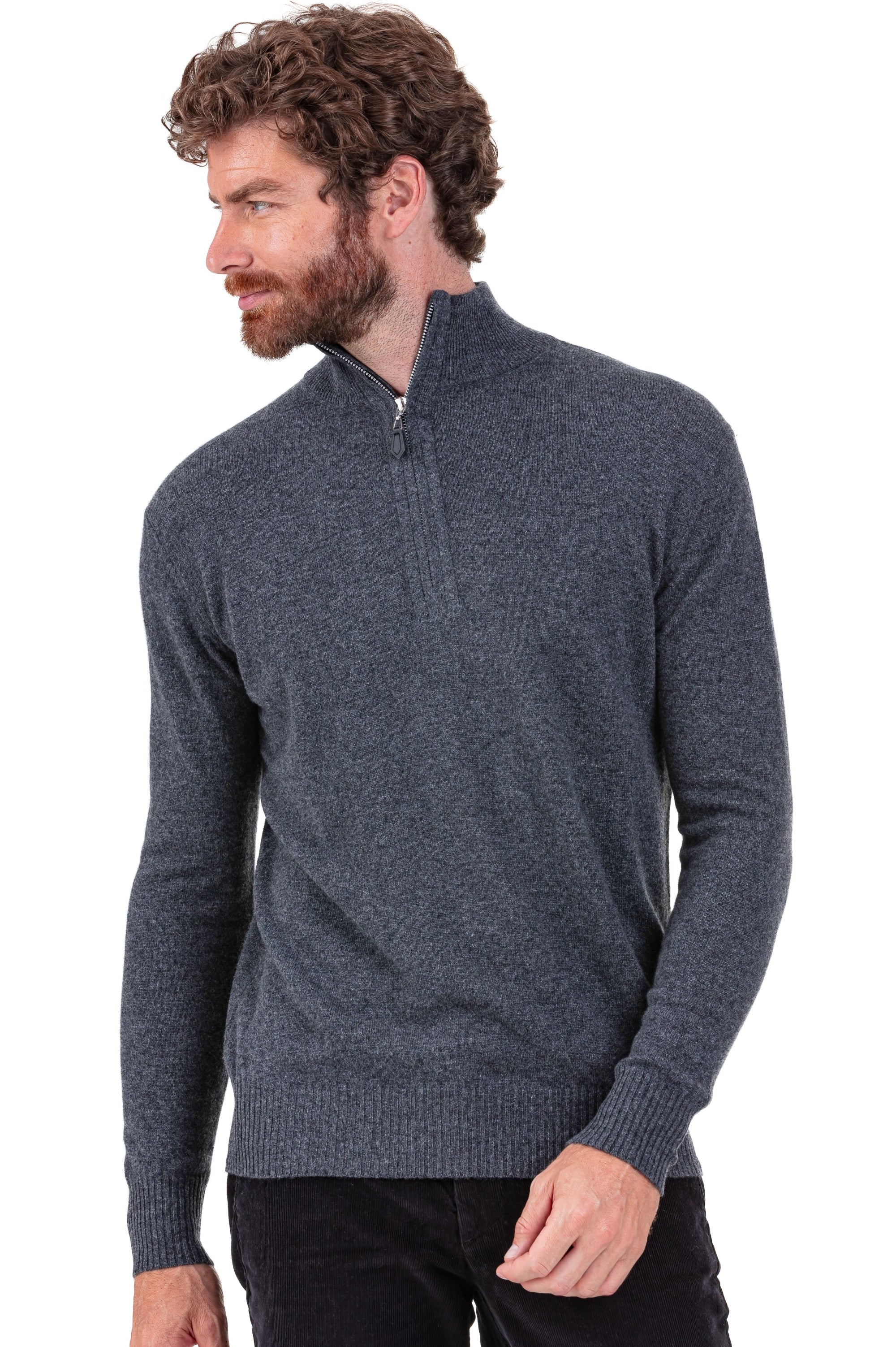 Toulon cashmere jumper for men - dark grey - Mahogany