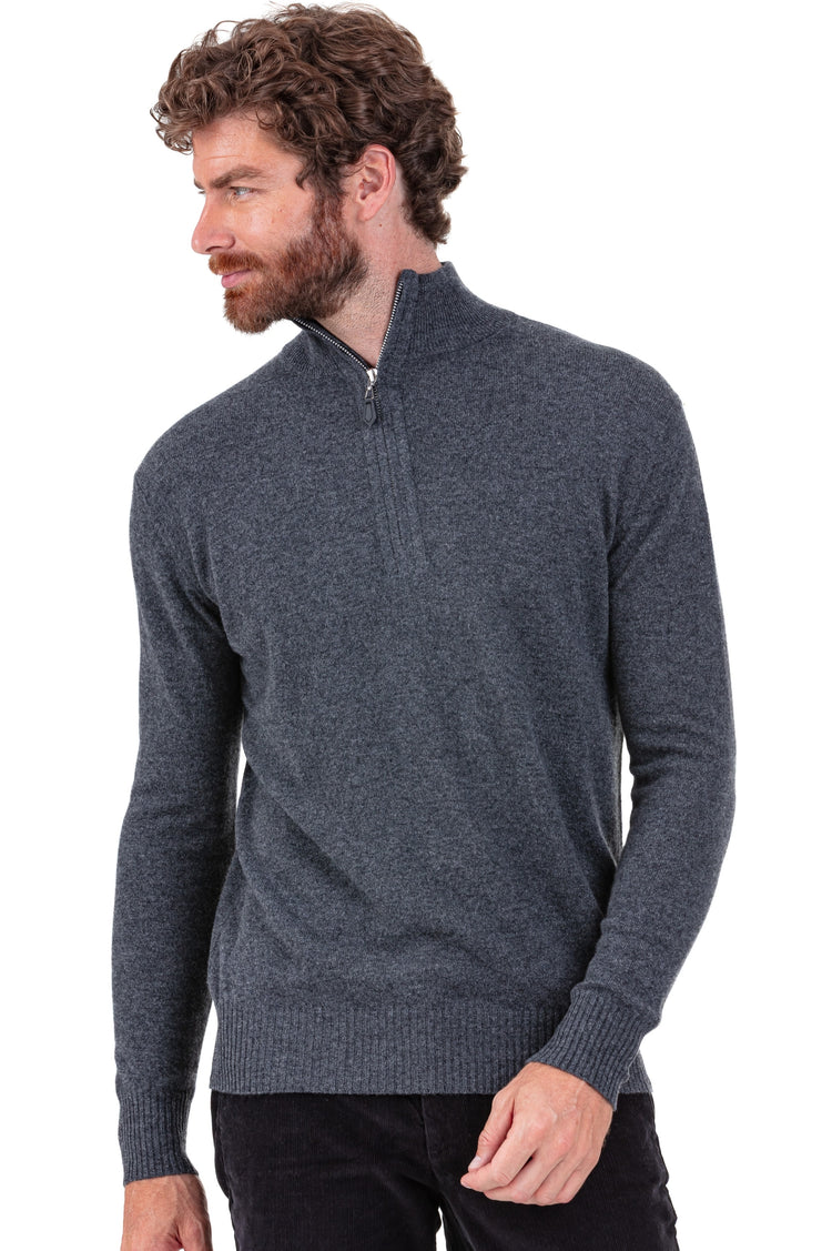 Toulon cashmere jumper for men - dark grey - Mahogany
