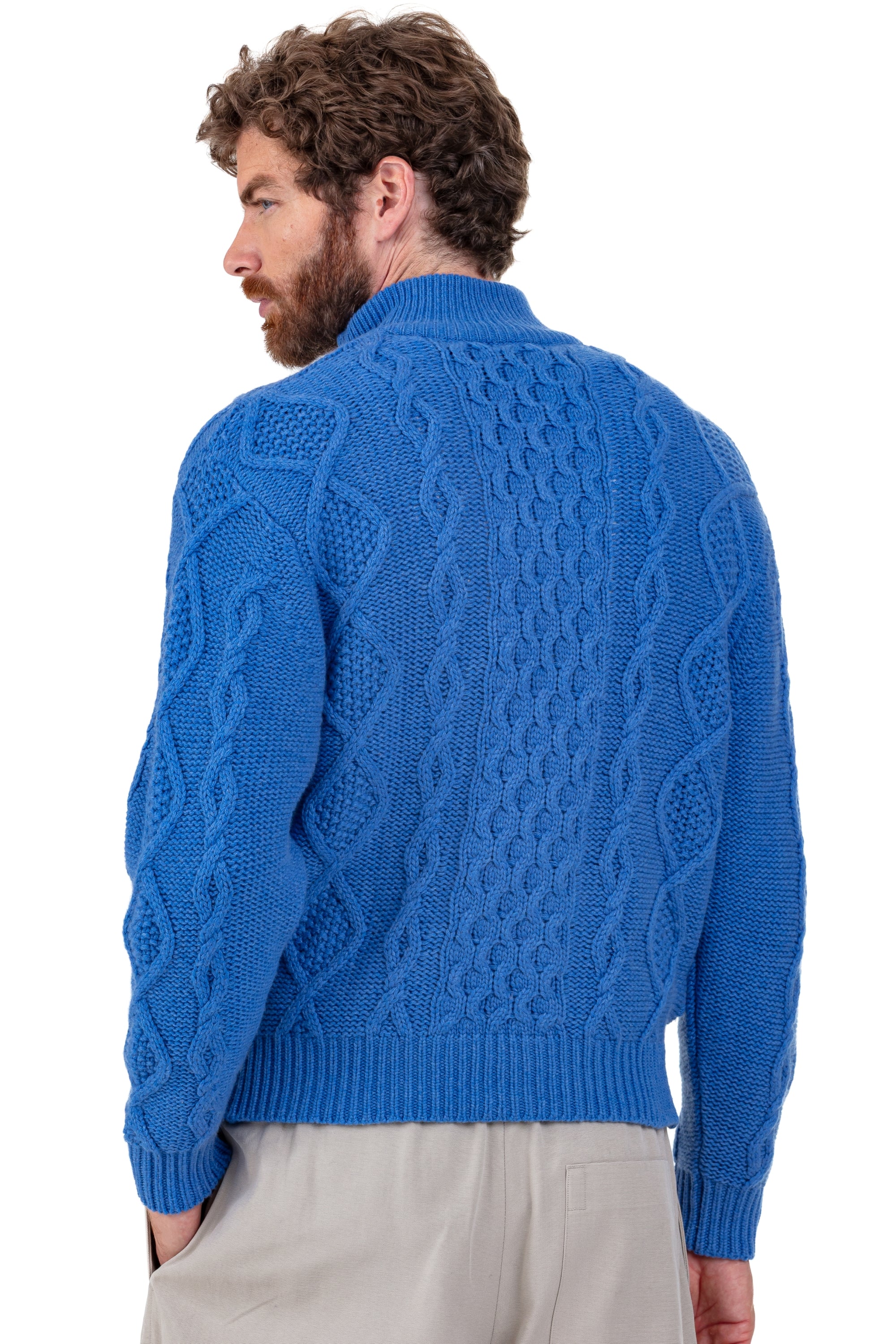 Patmos en cachemire homme - Vue 1 - bleu chiné - Mahogany