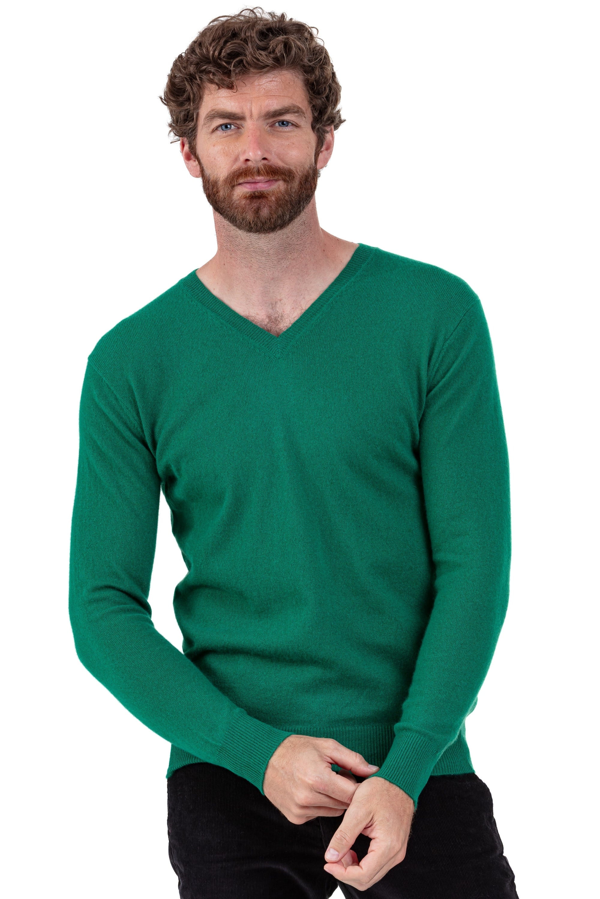 Tor men's cashmere jumper - botanical - Mahogany