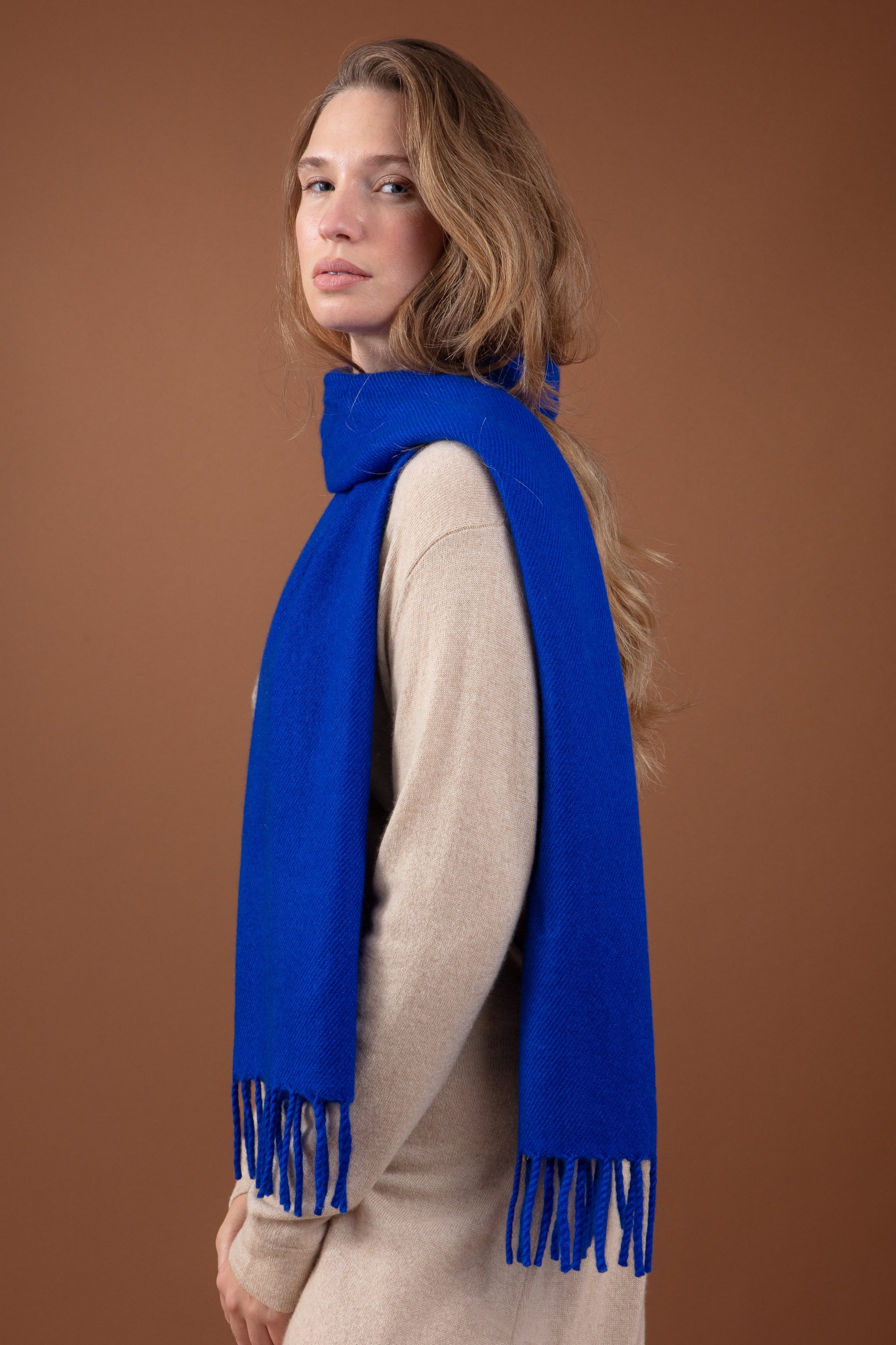 Rêve in mixed cashmere - lapis blue - Mahogany