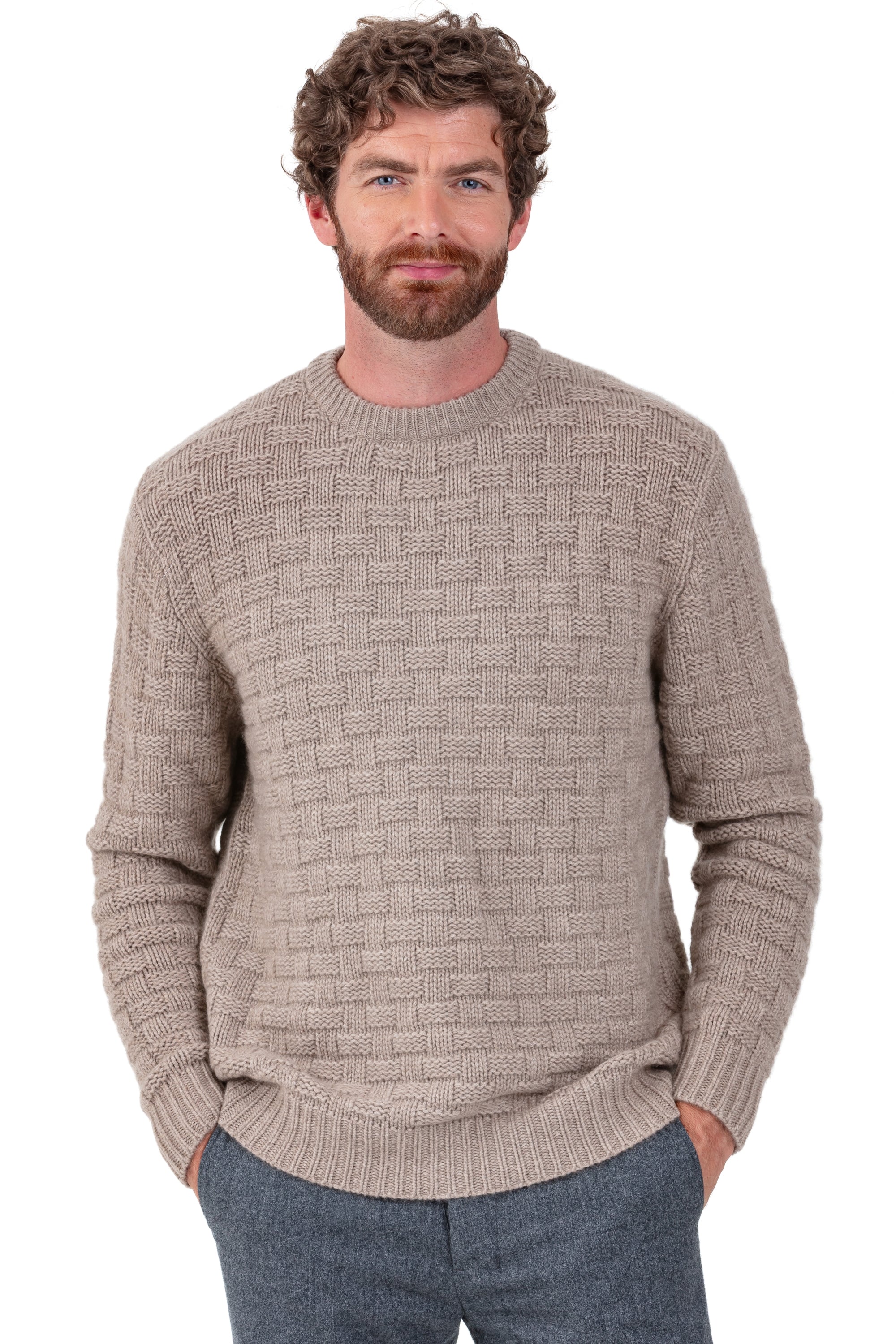 Pedro in cashmere for men - natural brown - Mahogany