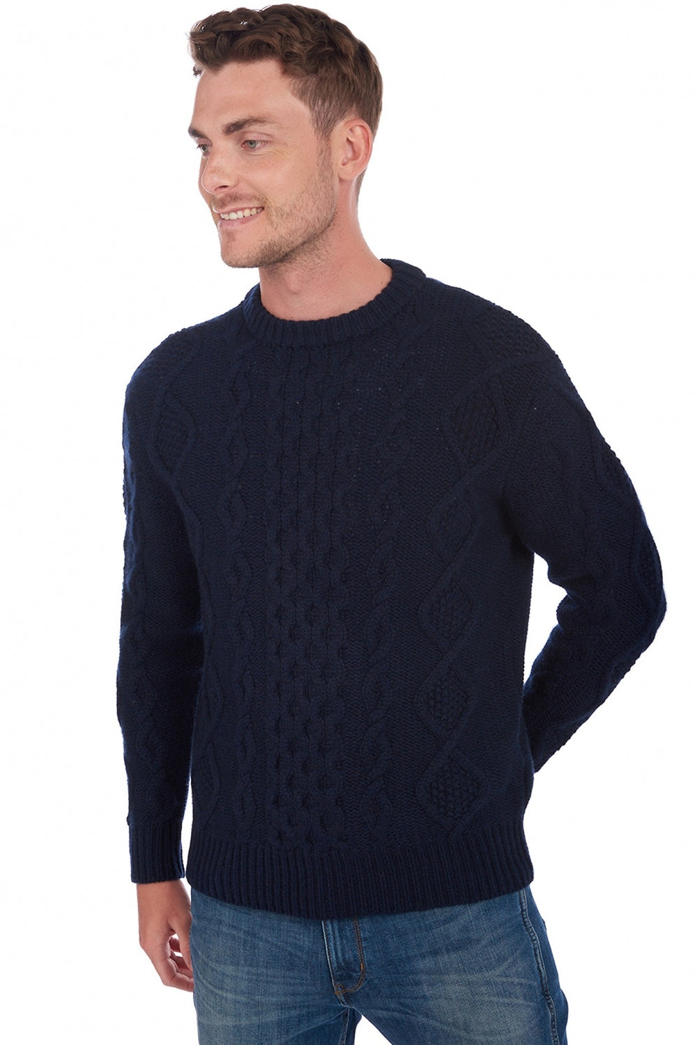Acharnes men's cashmere - dark navy - Mahogany