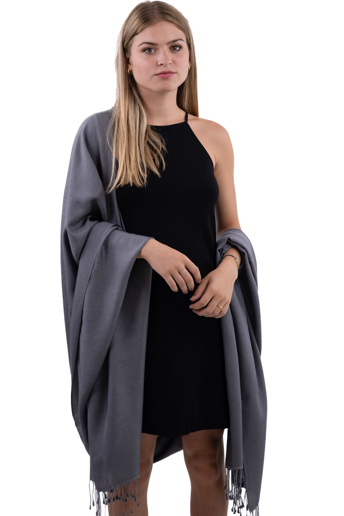 Adèle mixed cashmere and silk jumper - mid grey - Mahogany