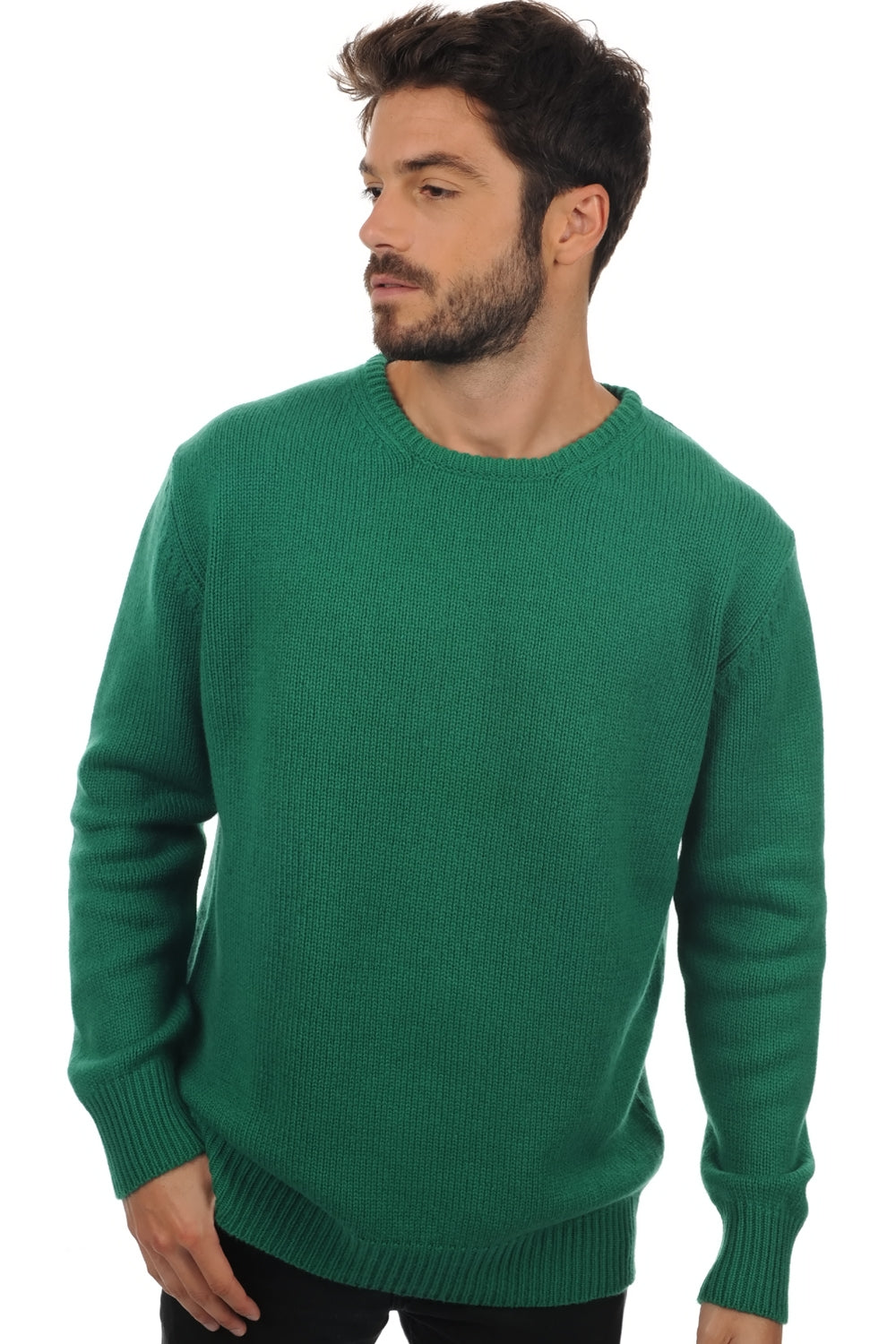 Bilal men's cashmere jumper - english green - Mahogany