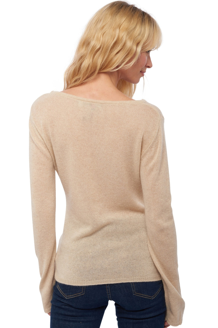 Caleen women's cashmere - View 2 - natural beige - Mahogany