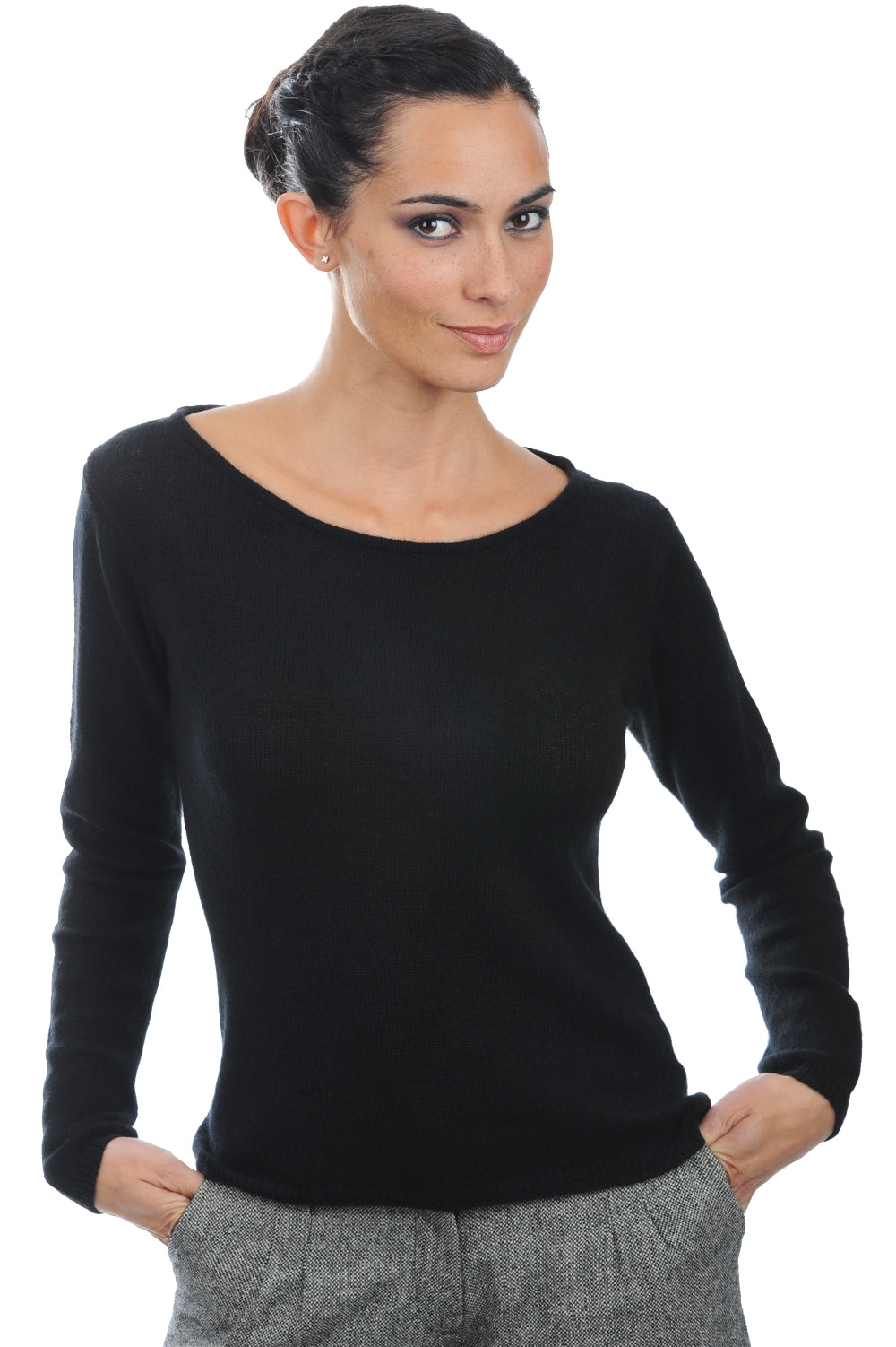 Caleen women's cashmere - black - Mahogany