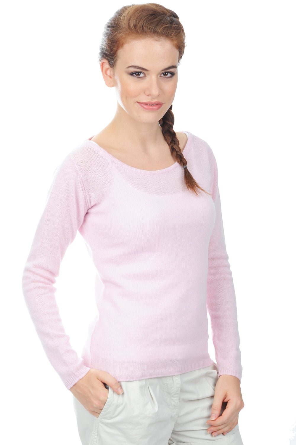 Caleen women's cashmere - sugared almond pink - Mahogany