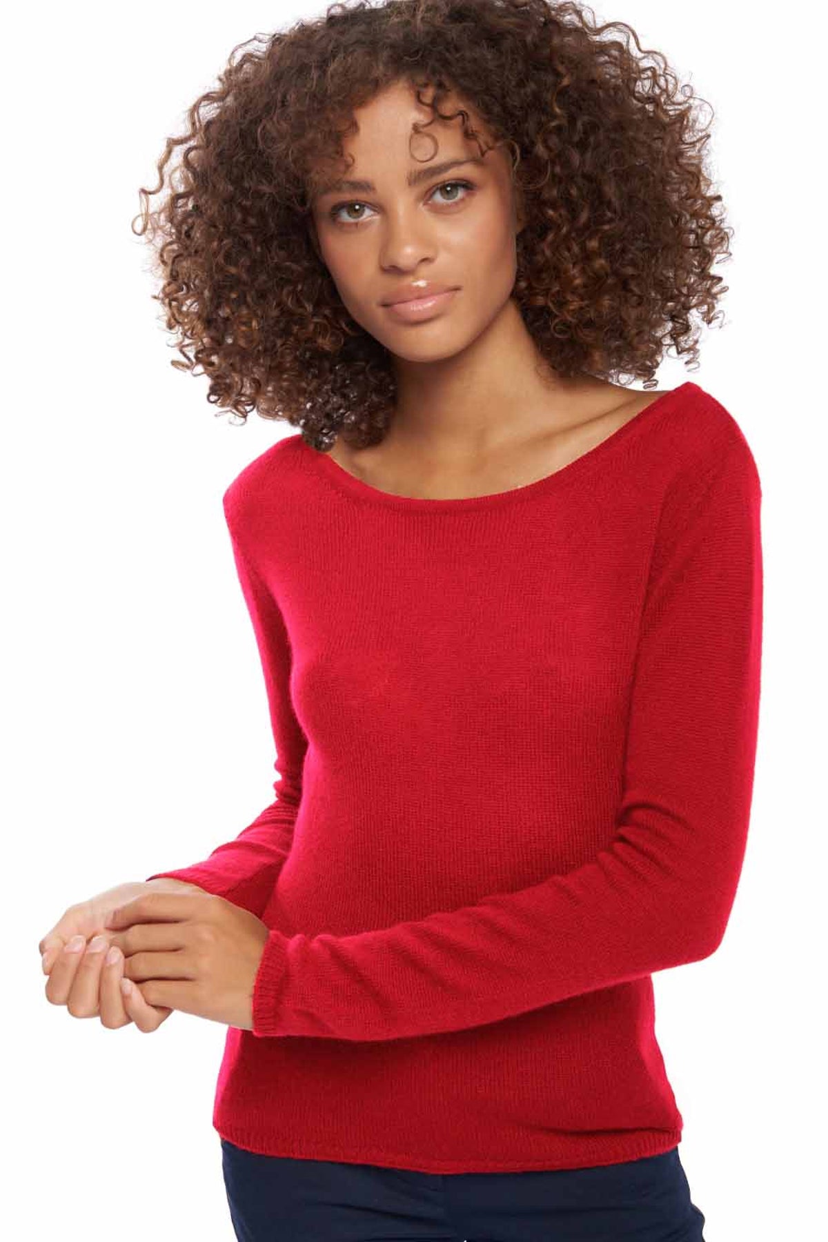 Caleen women's cashmere - velvet red - Mahogany