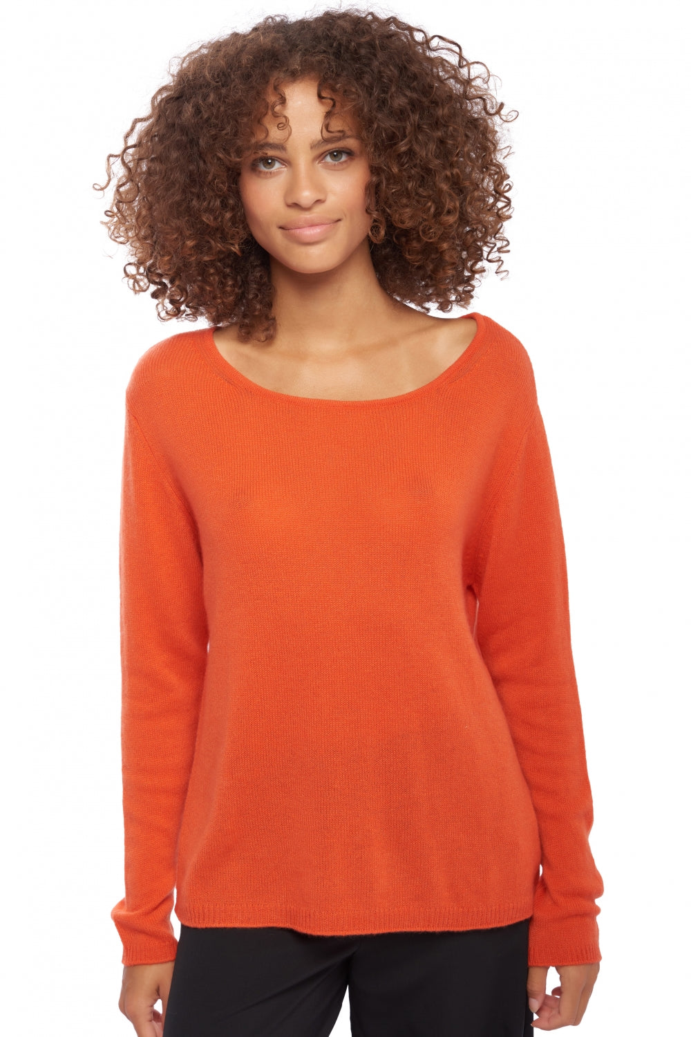 Caleen women's cashmere - satsuma - Mahogany