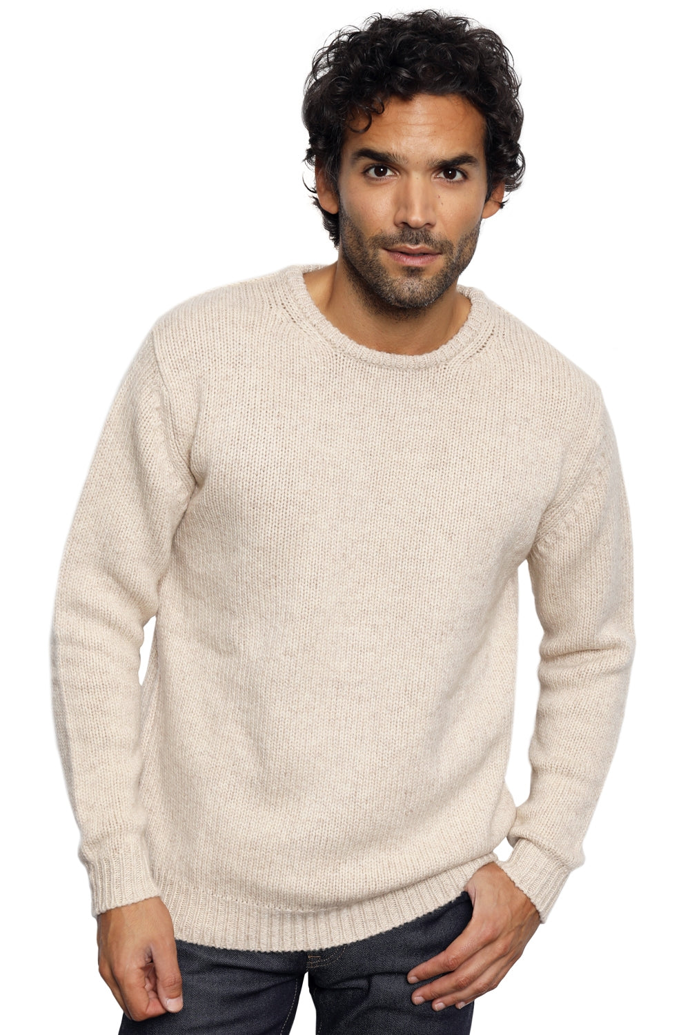 Cole camel men's jumper - nature - Mahogany