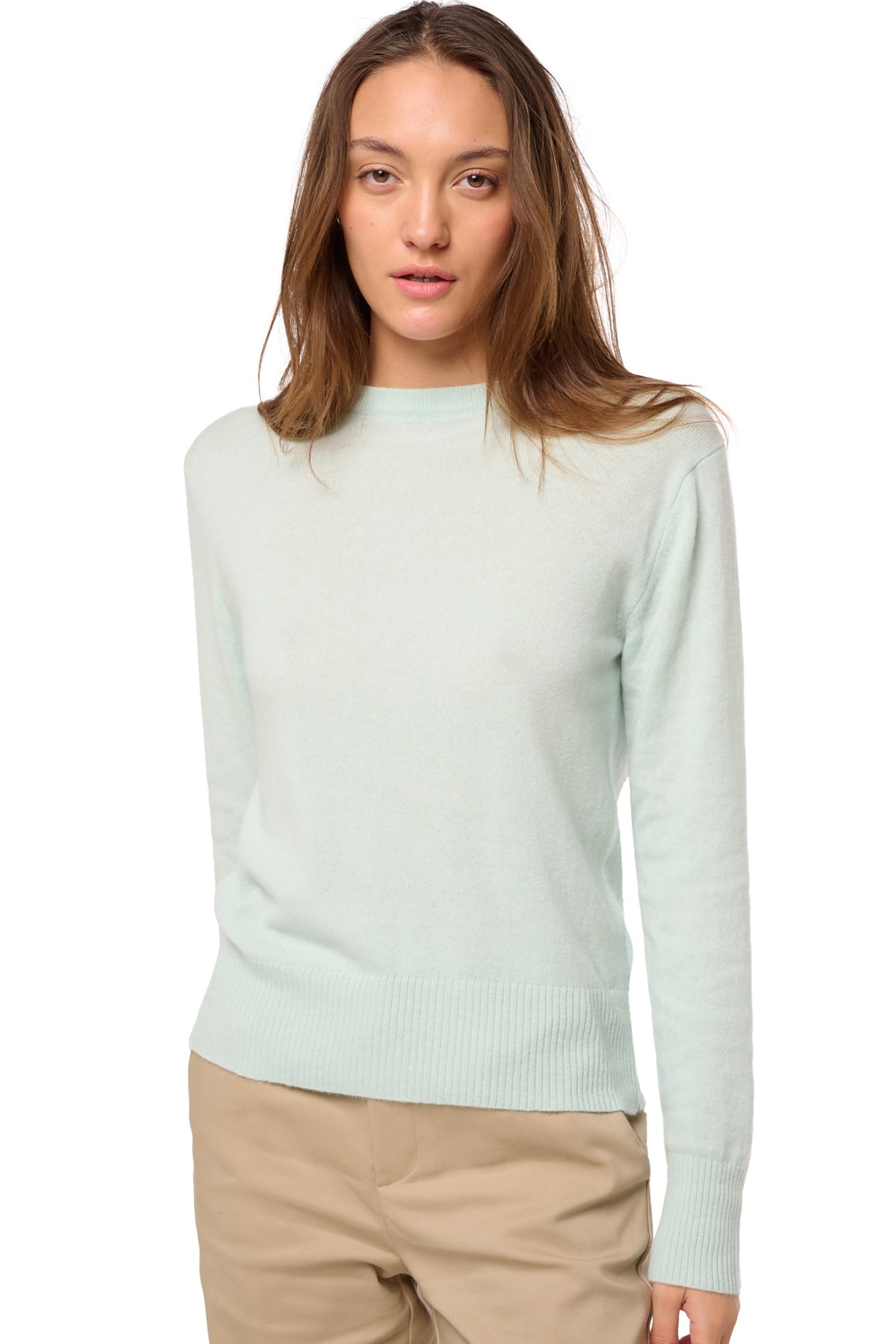 Daria women's cashmere jumper - aqua - Mahogany