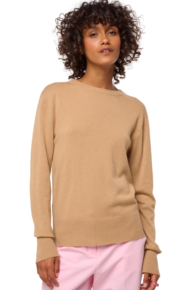 Daria women's cashmere jumper - camel - Mahogany