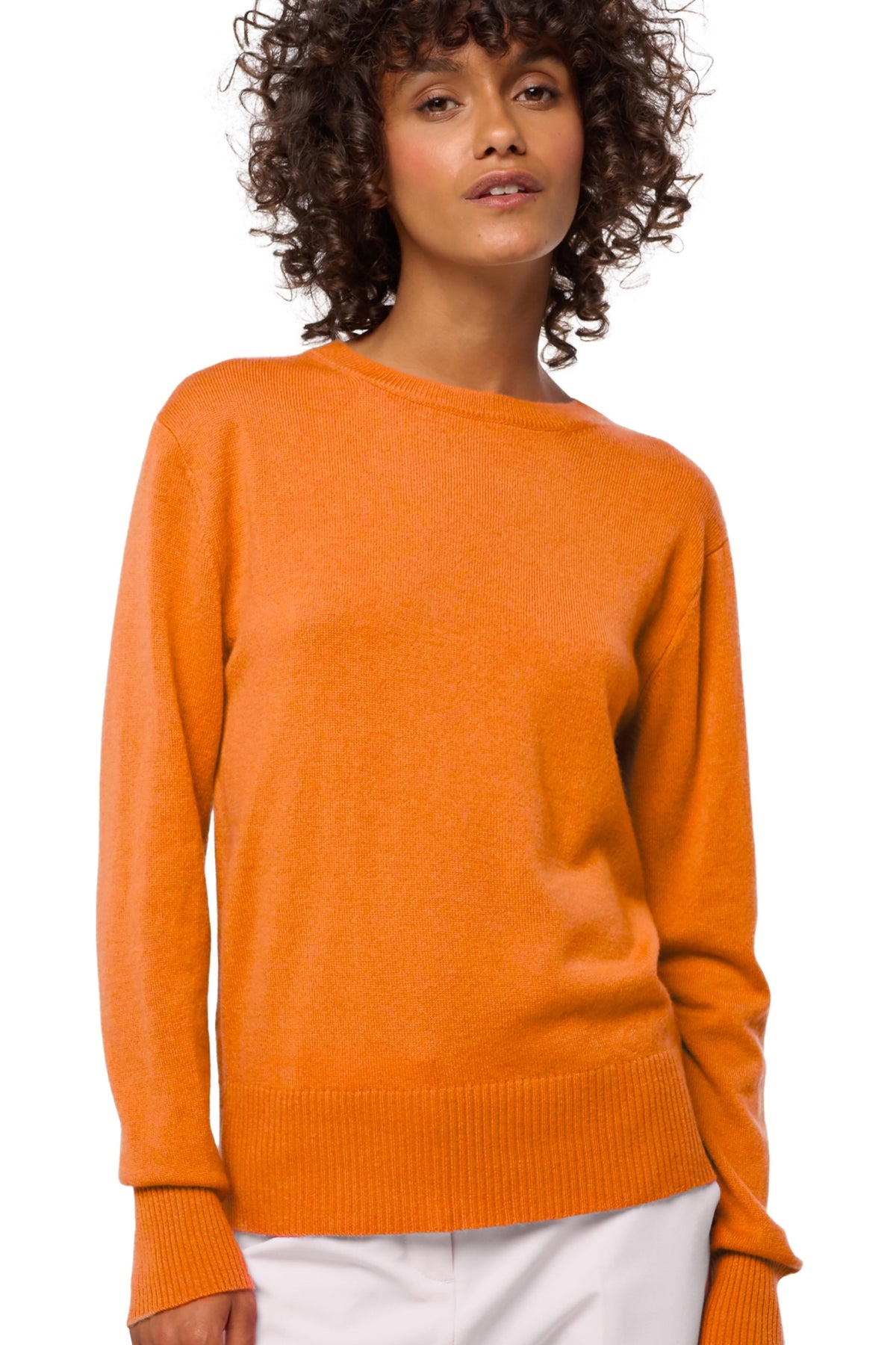 Daria women's cashmere jumper - orange - Mahogany