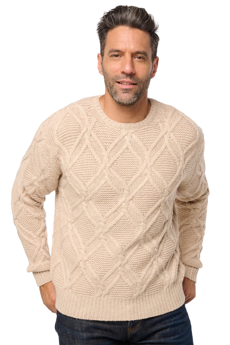 Drac men's camel jumper - natural - Mahogany