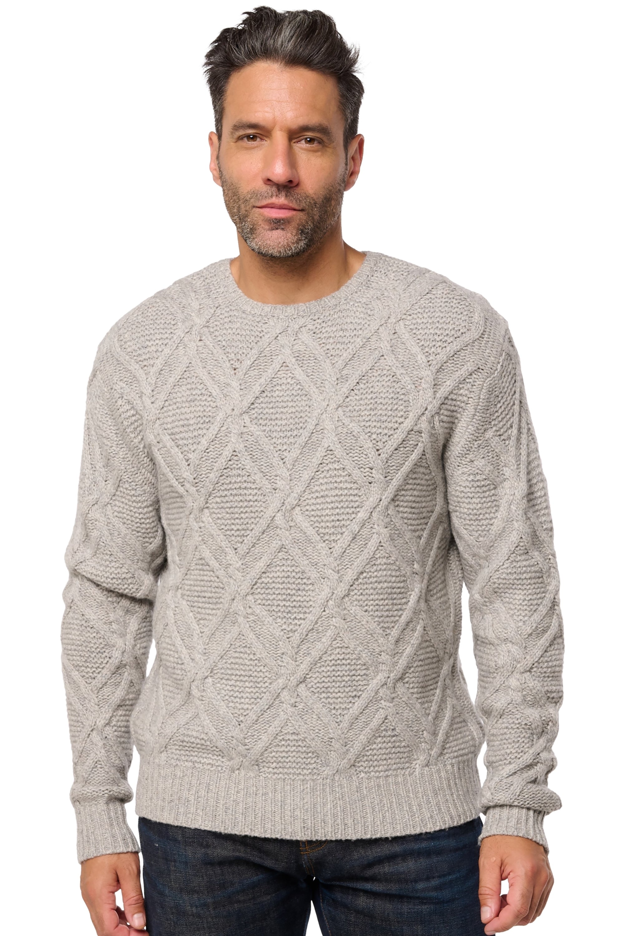 Drac men's camel jumper - stone - Mahogany