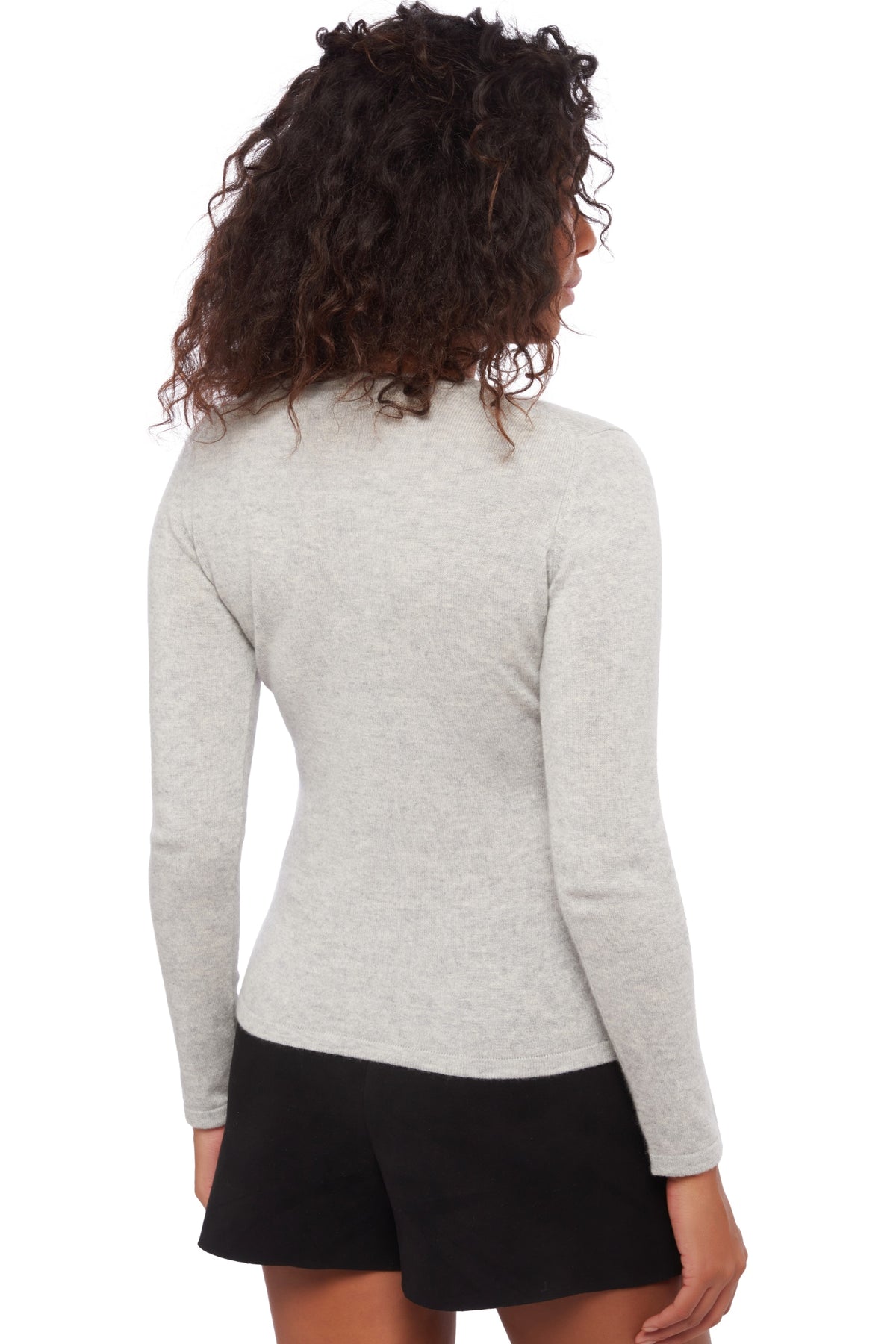 Emma women's cashmere - View 1 - marl flannel - Mahogany