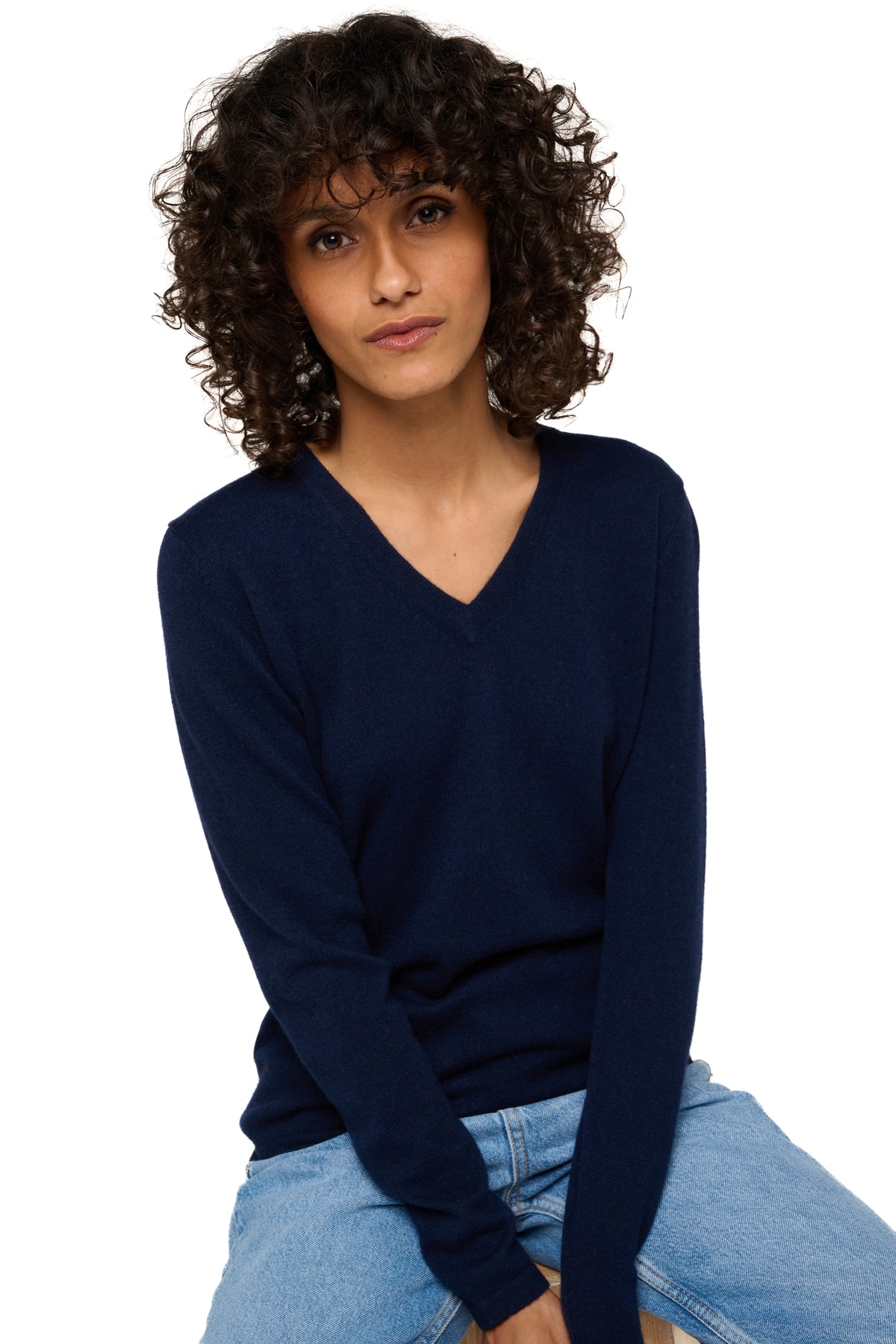 Emma in cashmere for women - View 1 - dark navy - Mahogany