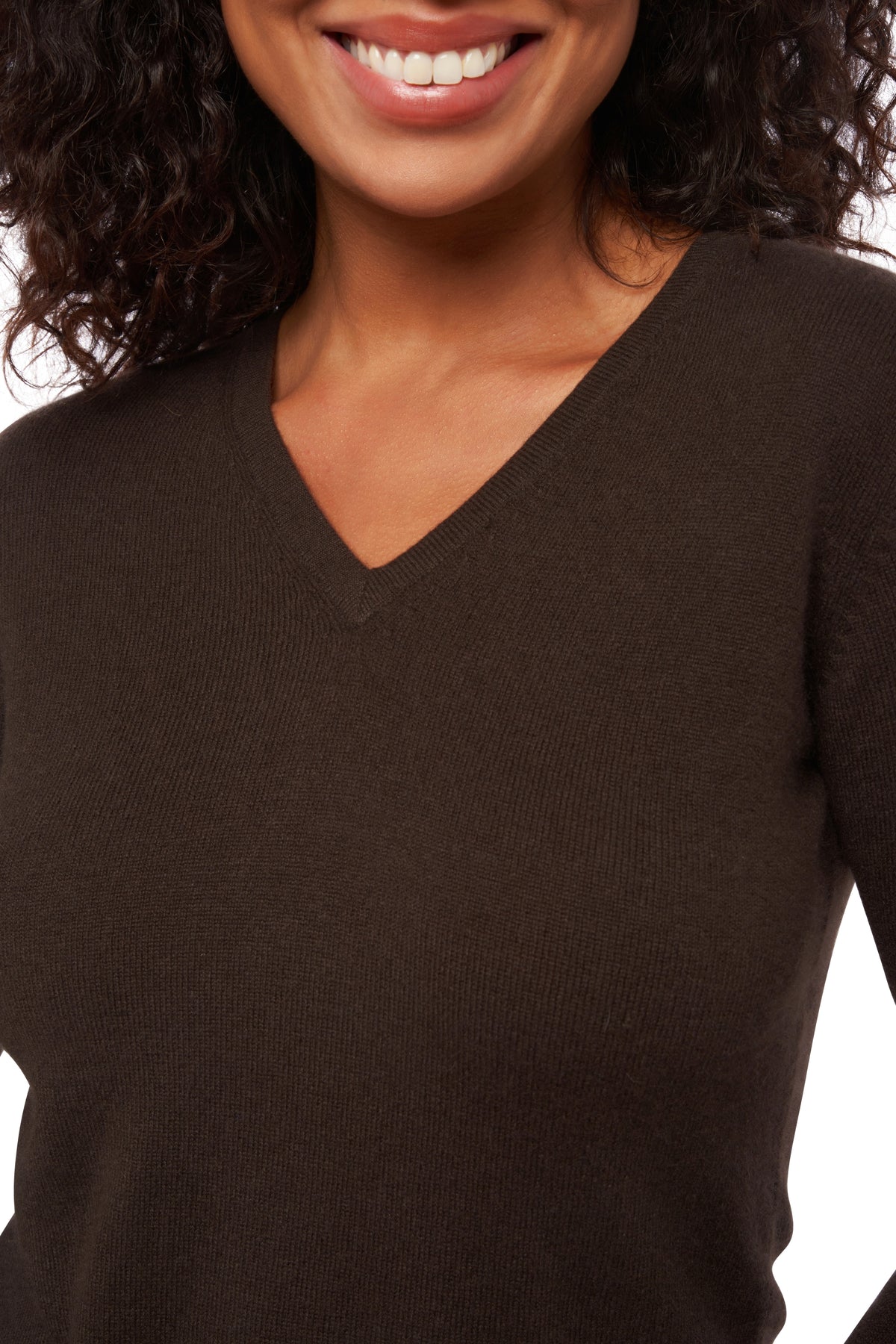 Emma in cashmere for women - View 2 - dark brown - Mahogany