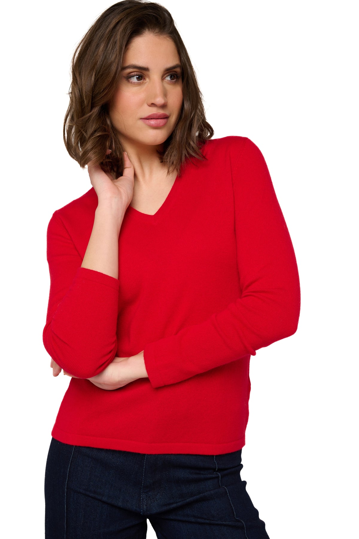 Emma in cashmere for women - velvet red - Mahogany