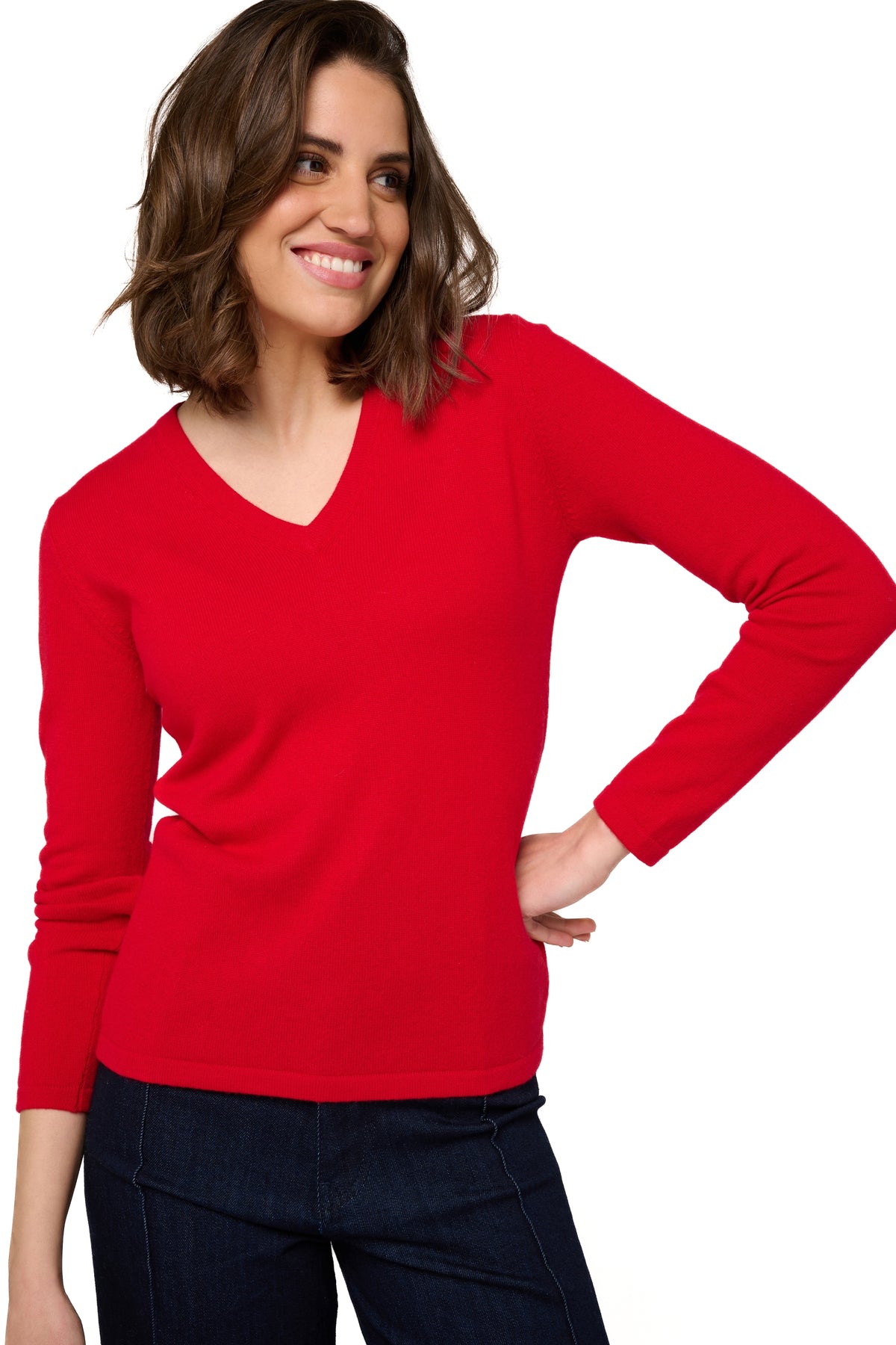 Emma in cashmere for women - View 1 - velvet red - Mahogany