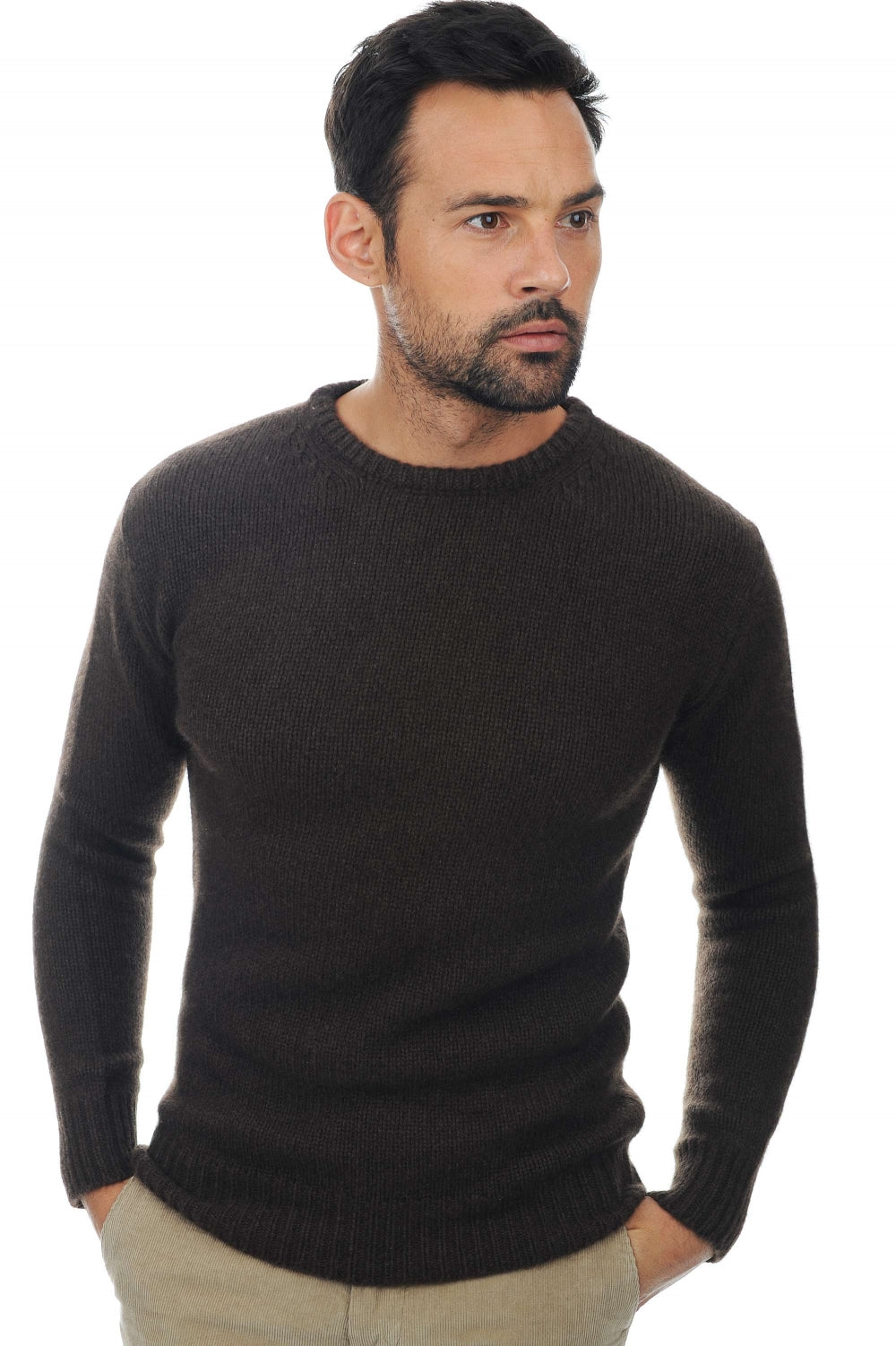 Ivan men's yak jumper - marron naturel - Mahogany