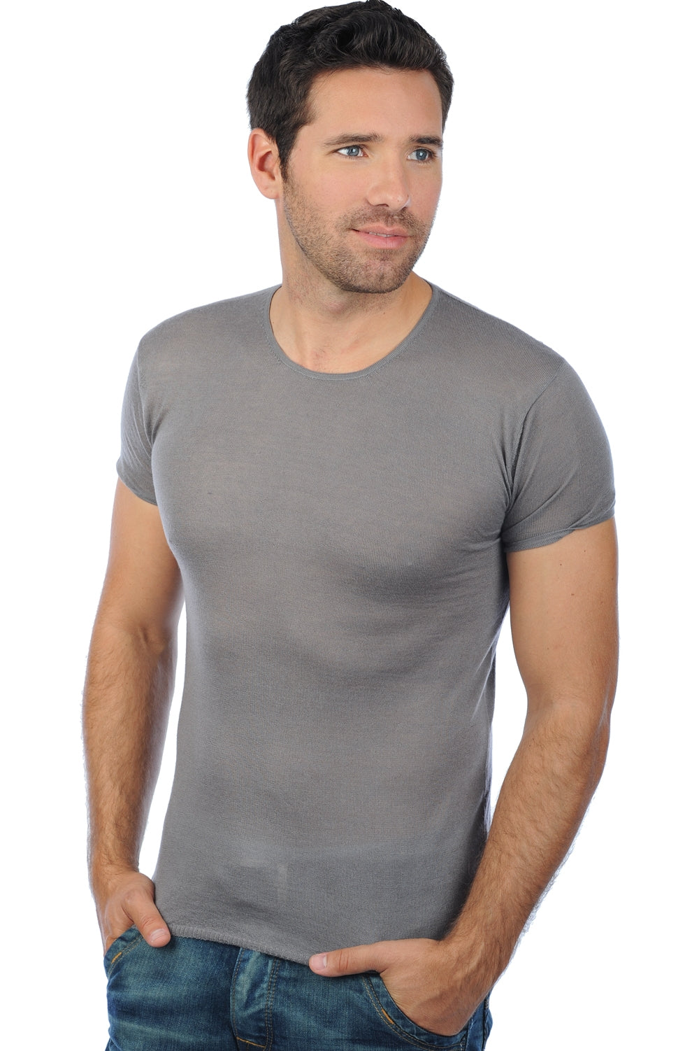 Lilian men's cashmere down - mid grey - Mahogany