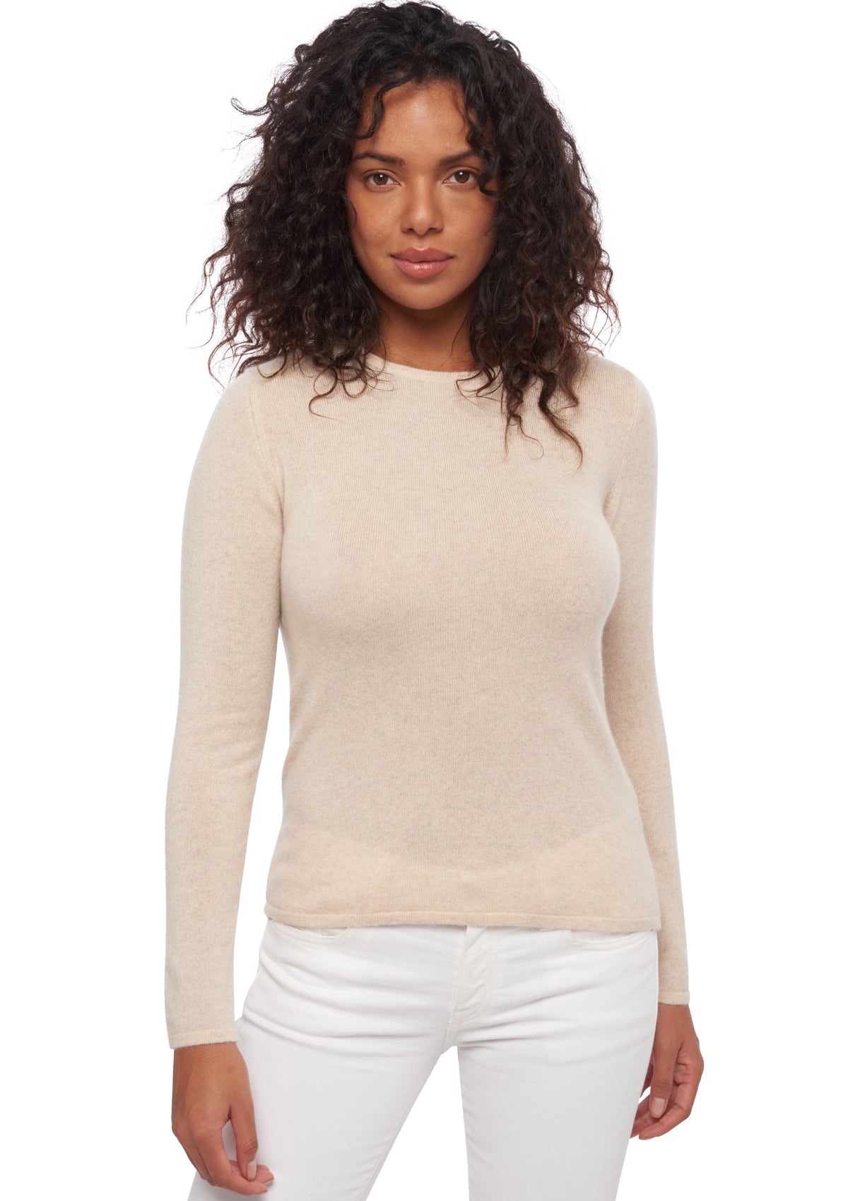 Cashmere jumper, 100% Cashmere, women, round neck, straight cut, long sleeves, regular / 2 and 4 ply, standard knit, Mahogany