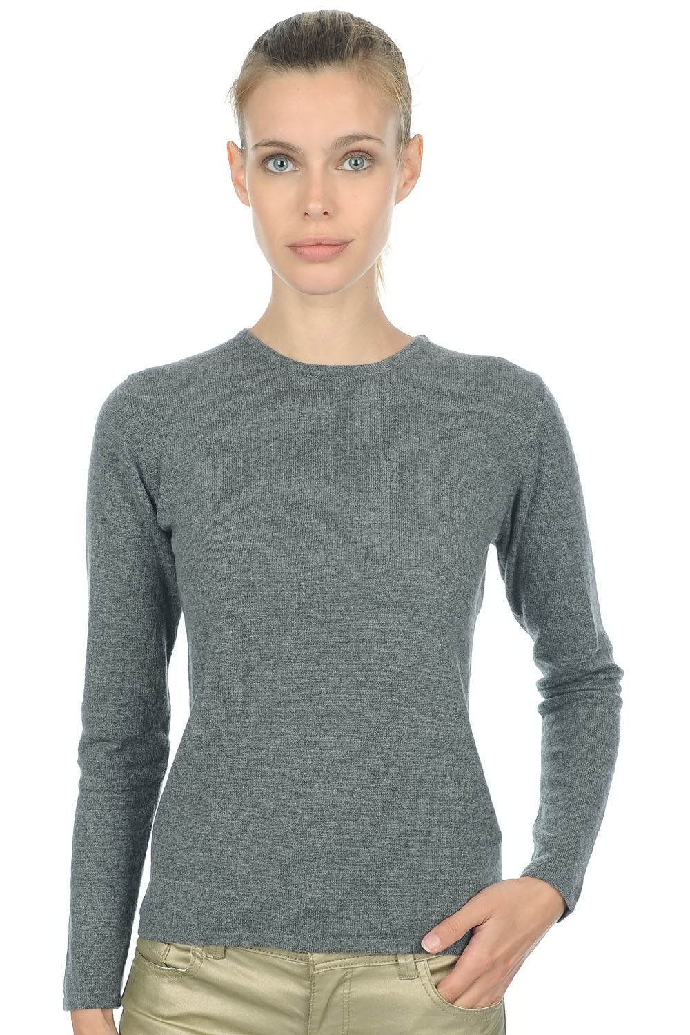 Line Premium women's cashmere - premium graphite - Mahogany