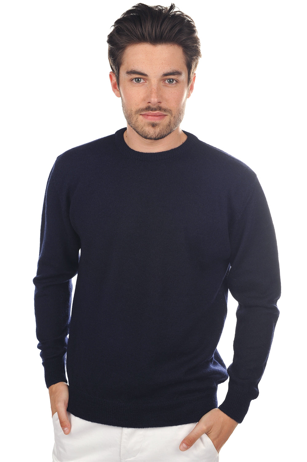 Nestor-Alpaga in baby alpaca men's - navy blue - Mahogany