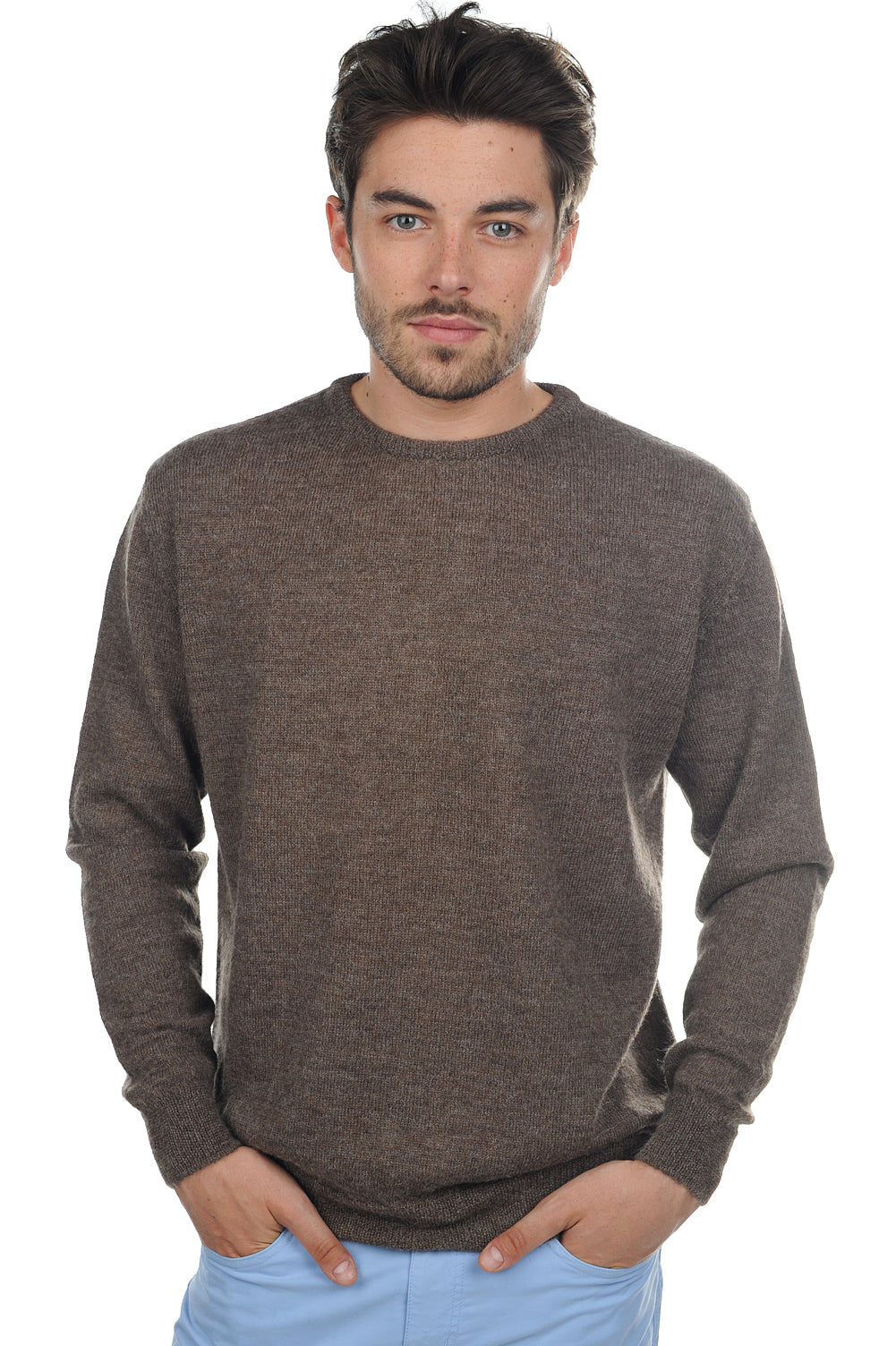 Nestor-Alpaga in baby alpaca men's - natural - Mahogany