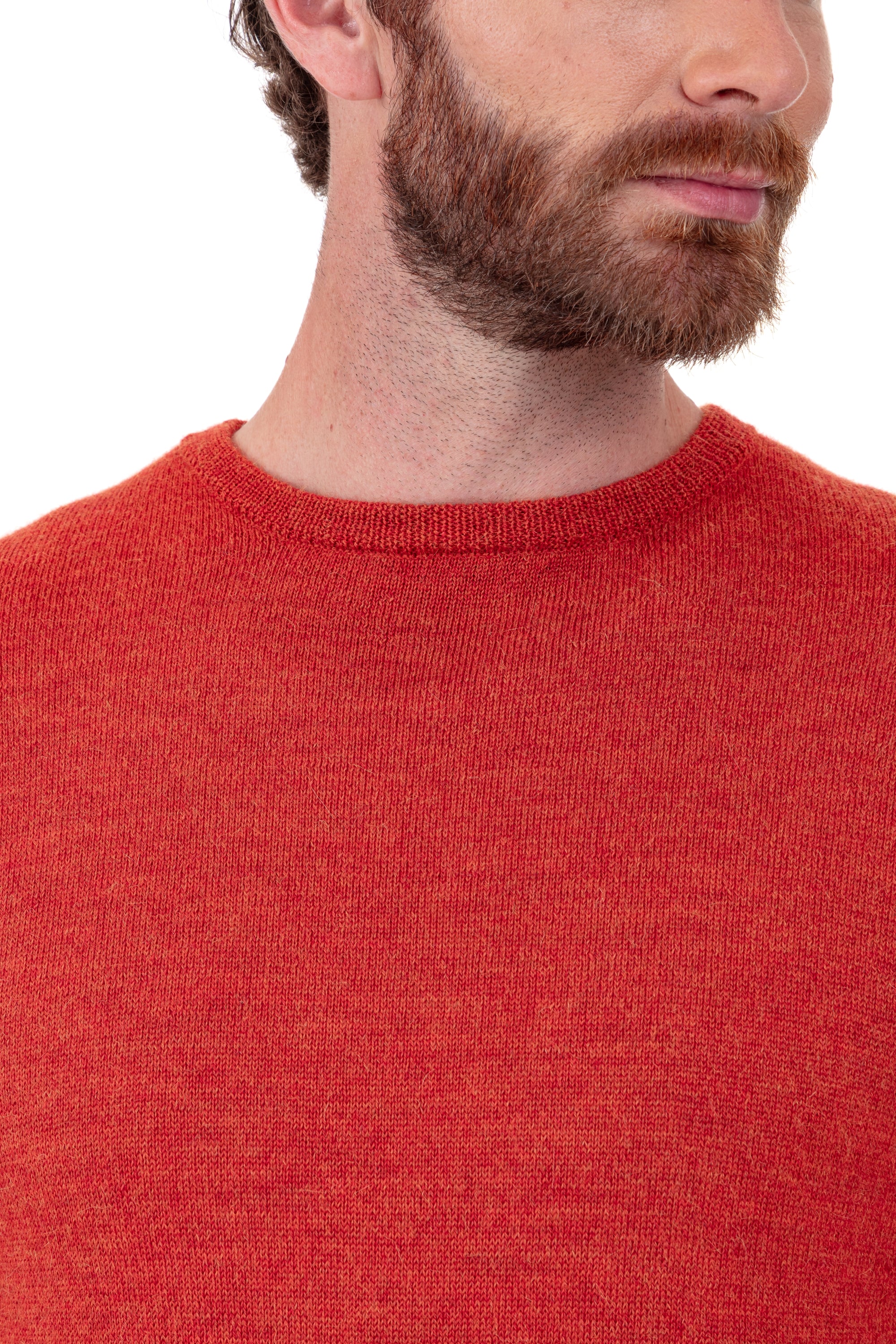 Nestor-Alpaga in baby alpaca for men - View 3 - pumpkin - Mahogany