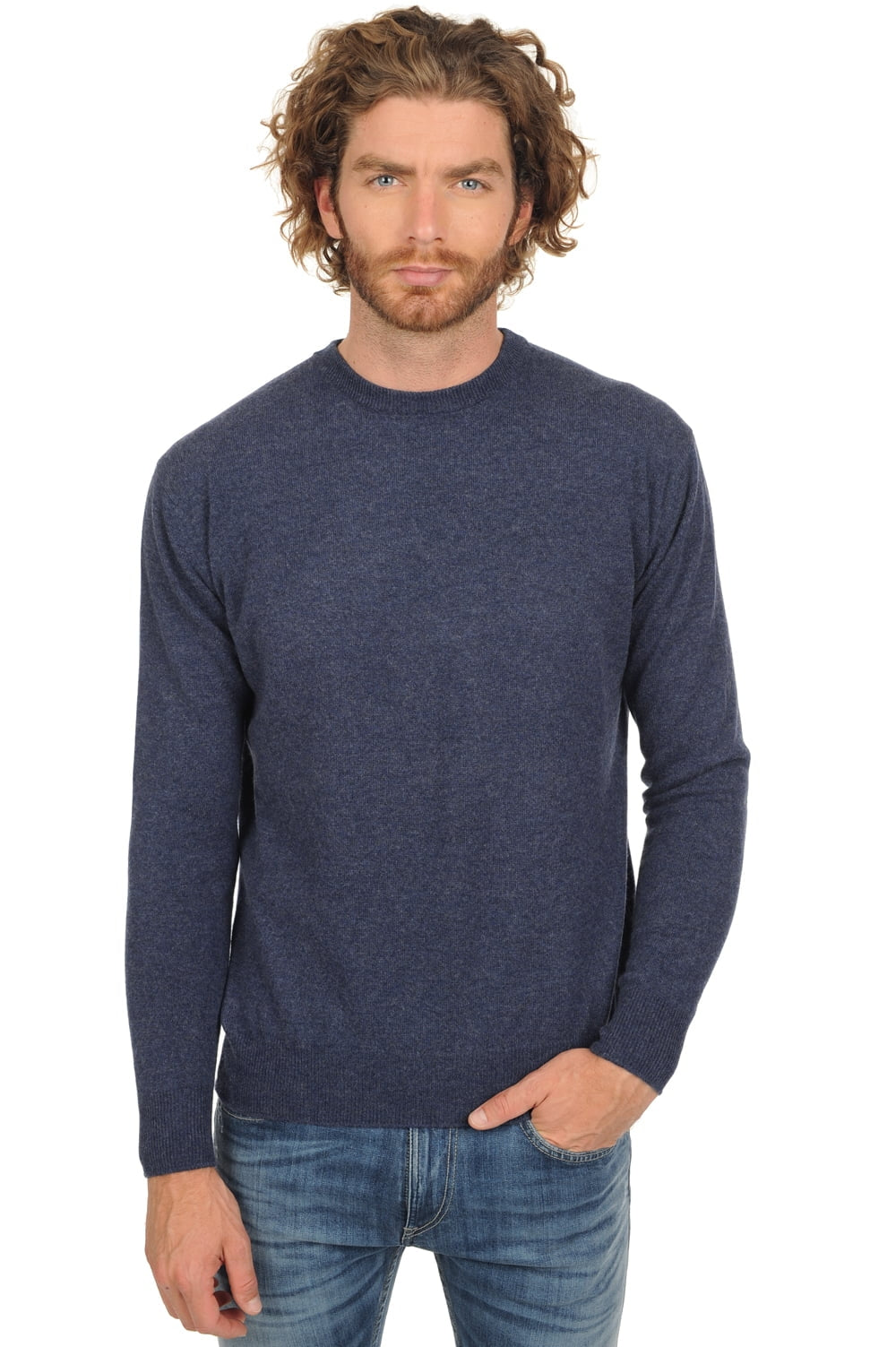 Nestor men's cashmere jumper - indigo - Mahogany