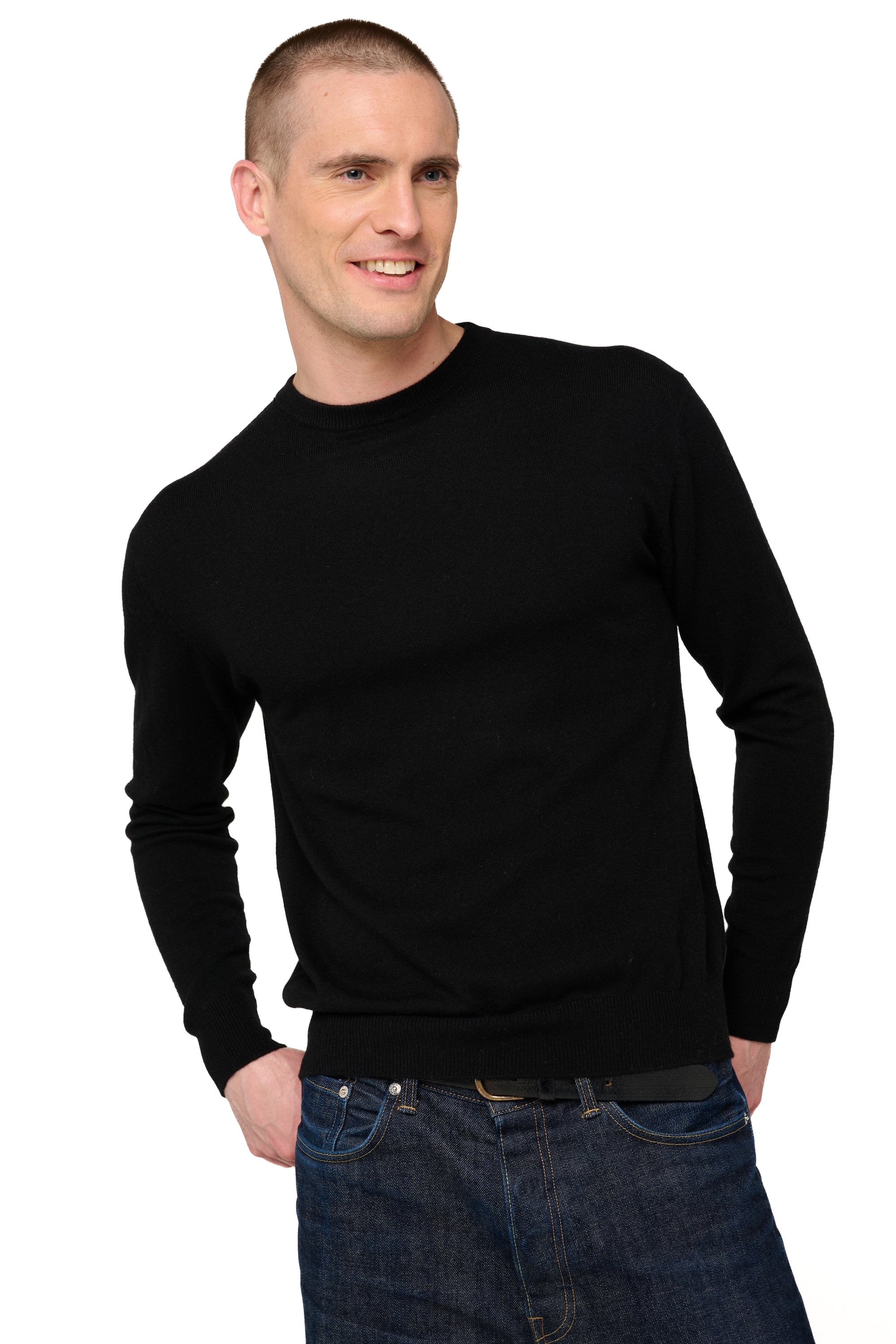 Nestor men's cashmere jumper - black - Mahogany