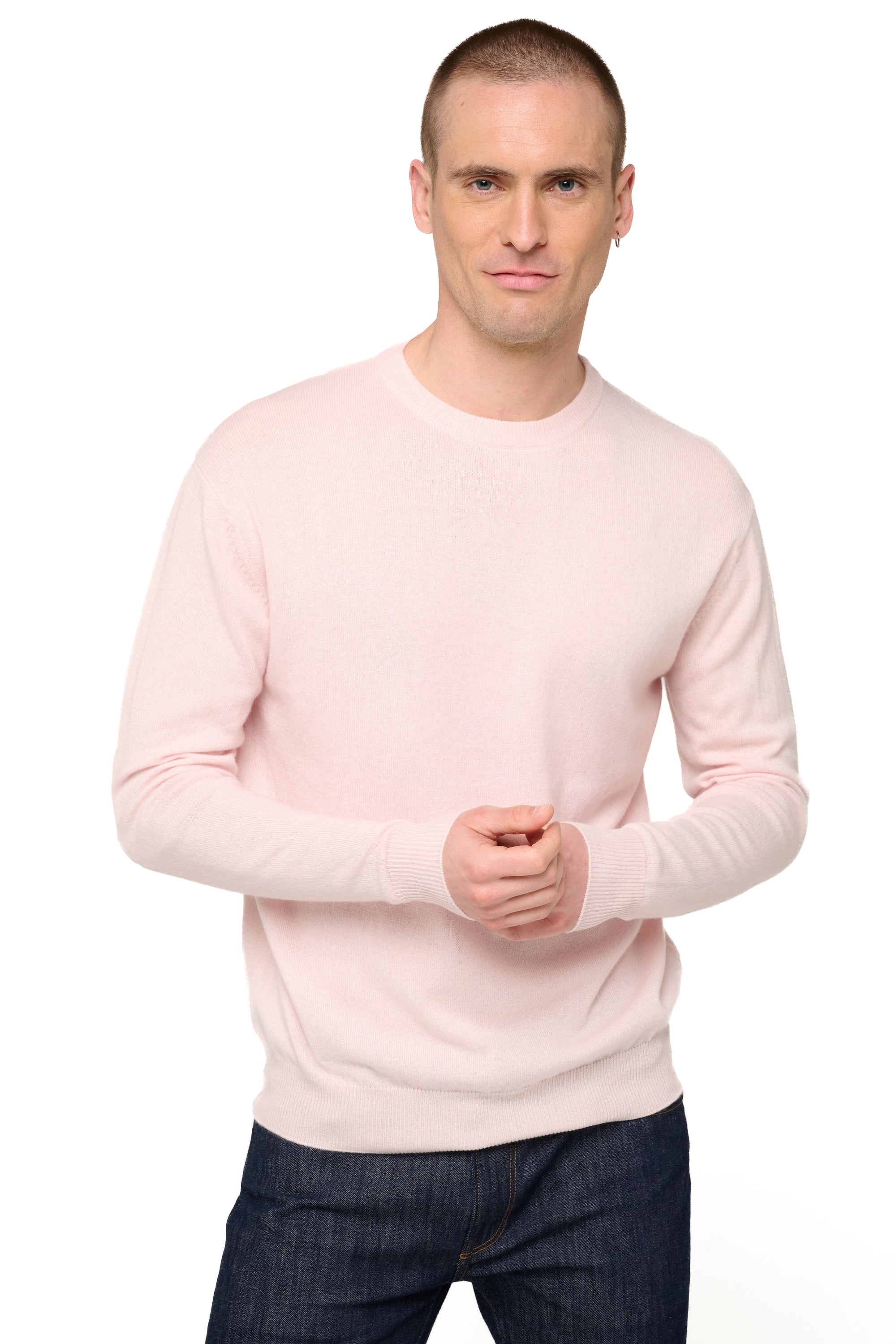 Nestor in men's cashmere - pale pink - Mahogany