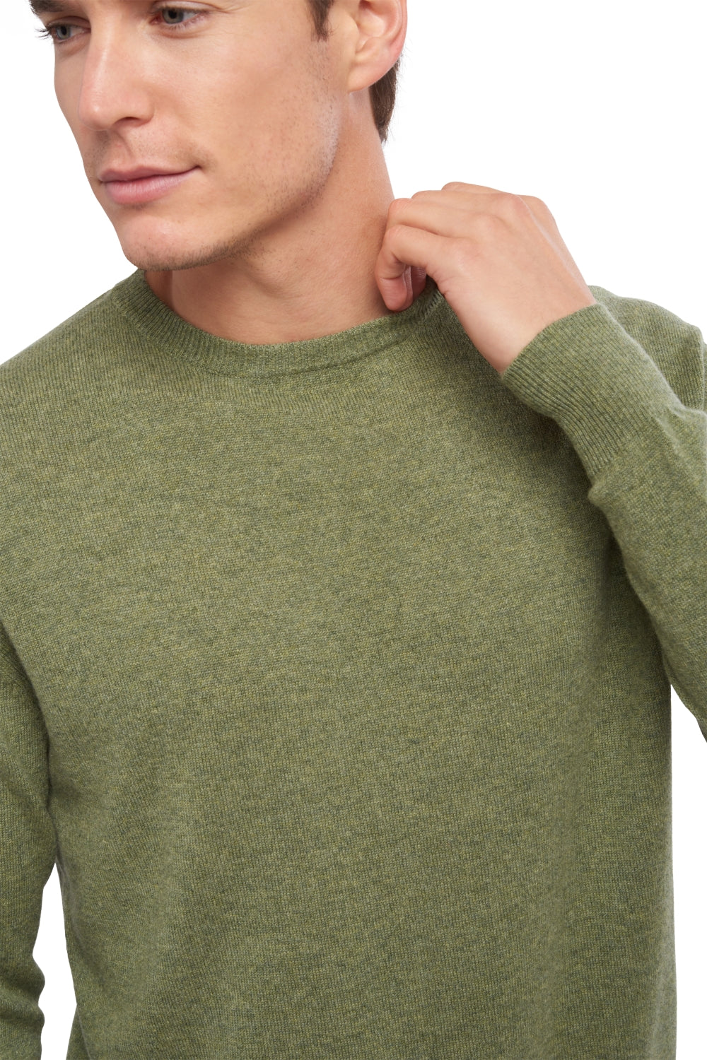 Nestor in men's cashmere - marl green - Mahogany