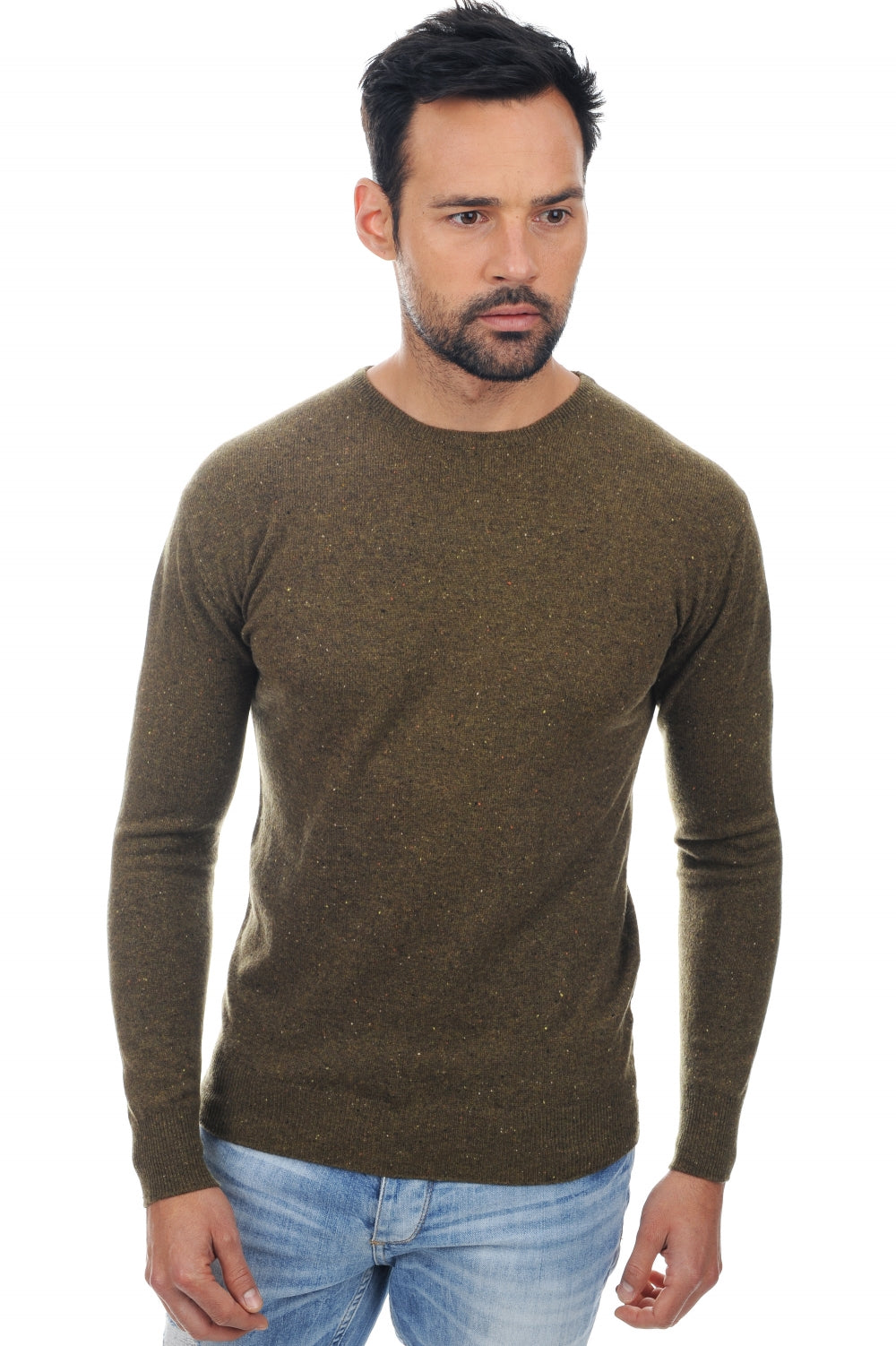 Nestor in men's cashmere - military green - Mahogany