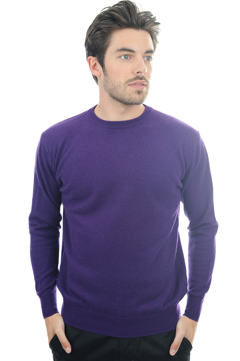 Nestor in men's cashmere - bright violet - Mahogany