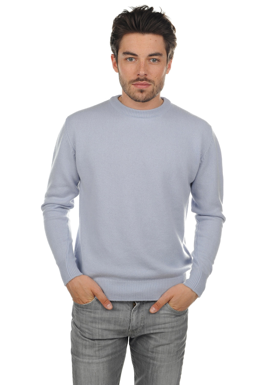 Nestor 4F men's cashmere jumper - sky blue - Mahogany