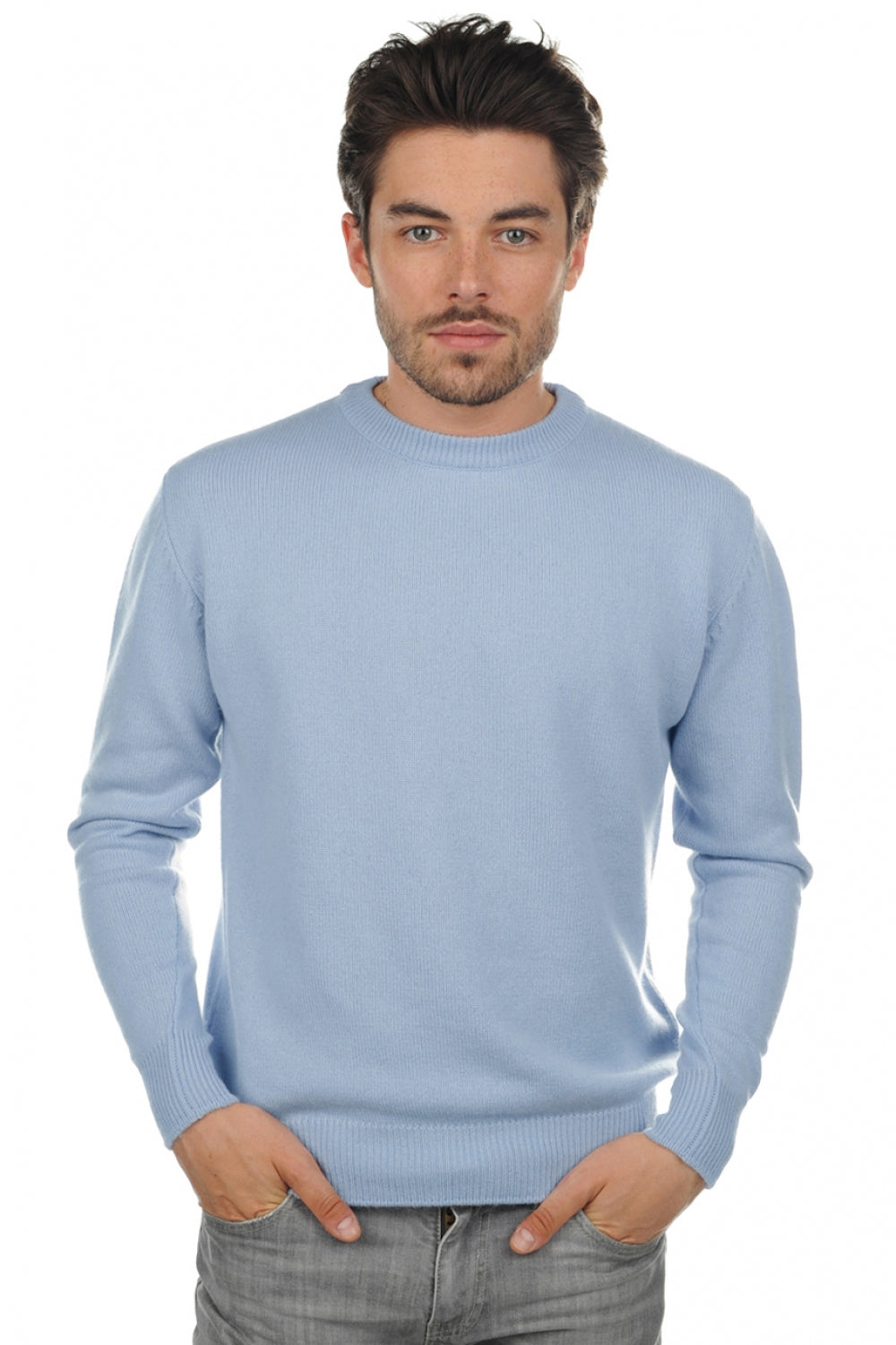 Nestor 4F men's cashmere jumper - sky blue - Mahogany