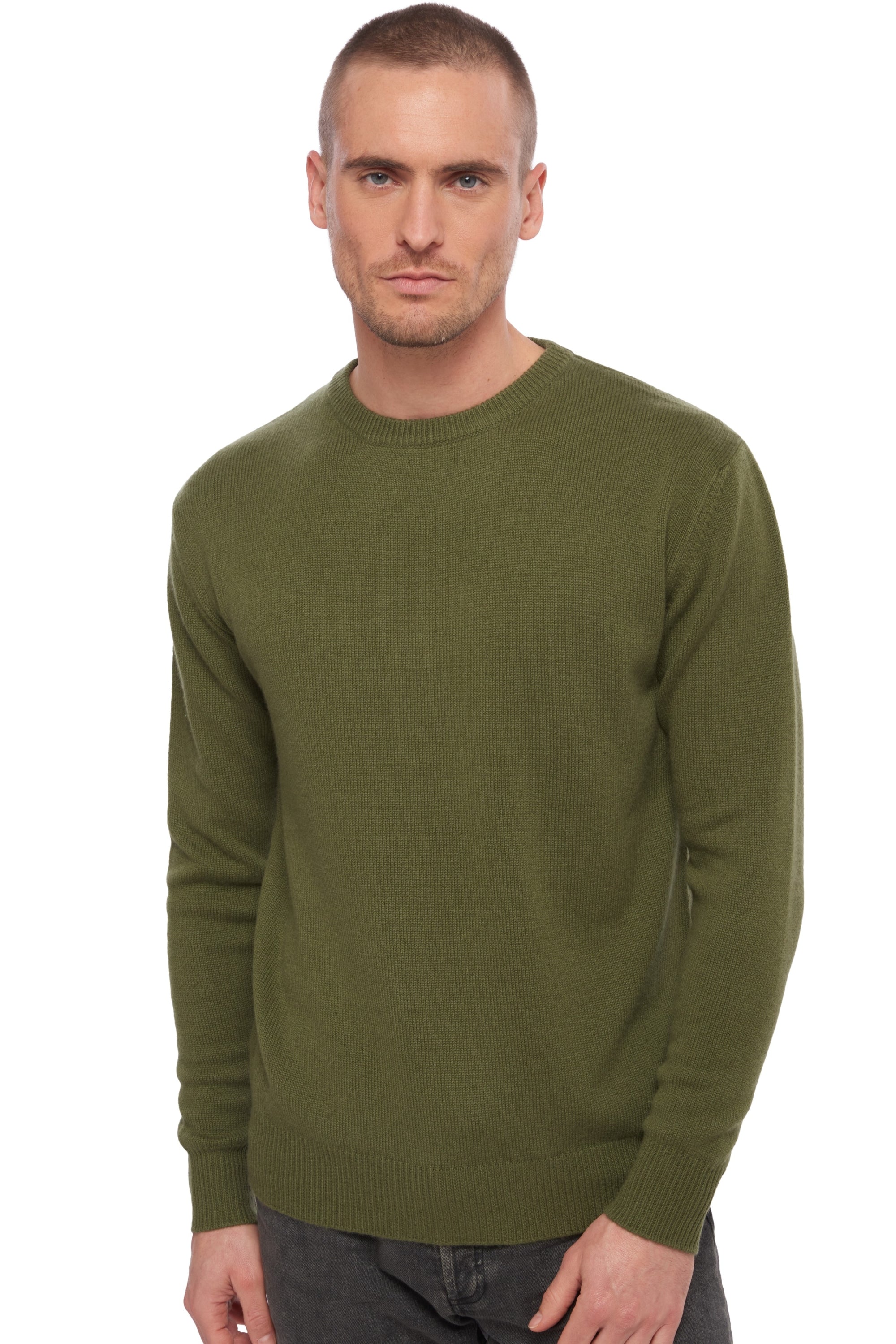 Nestor 4F men's cashmere jumper - khaki - Mahogany
